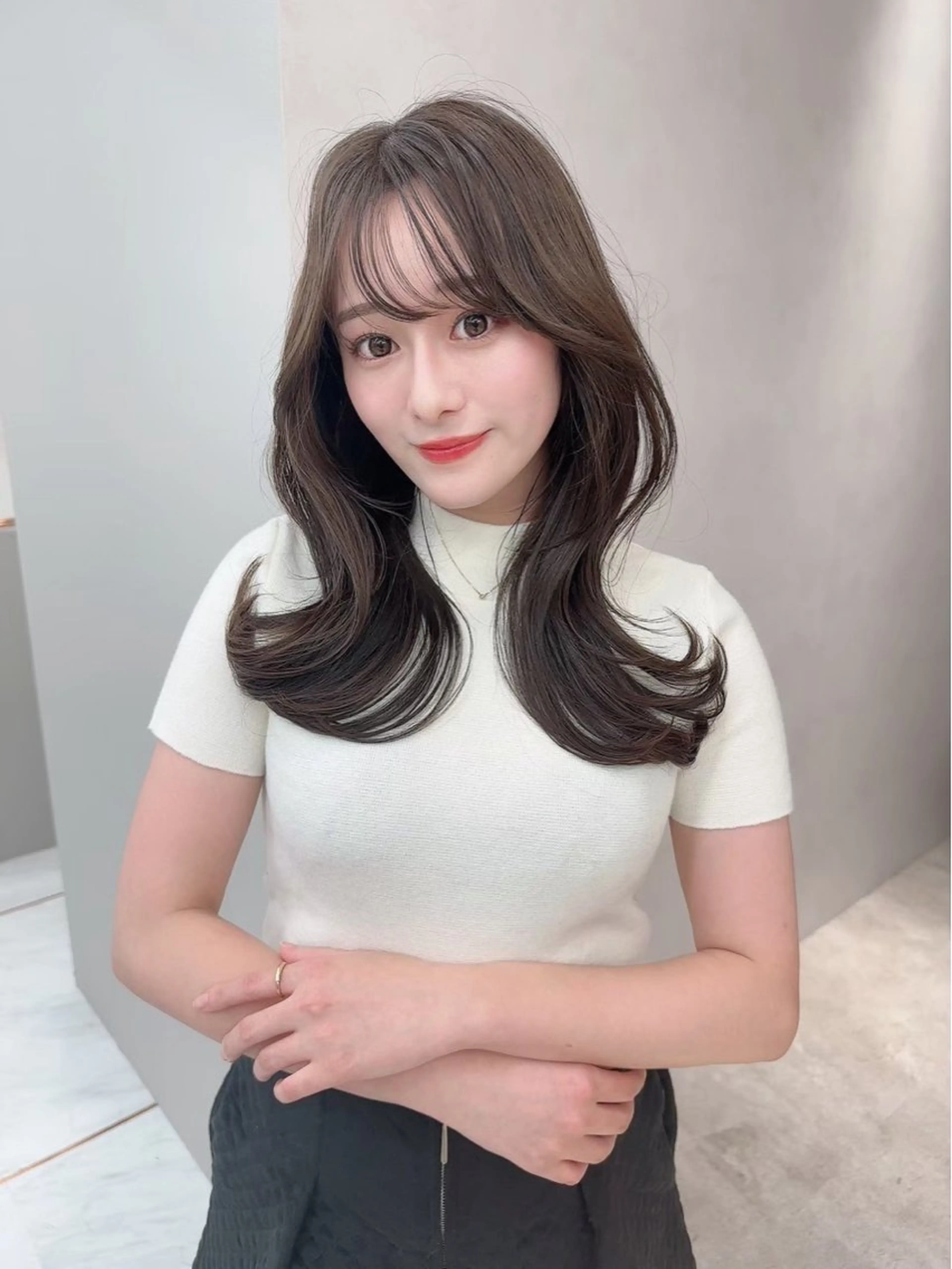 セミロング カラー 池袋/似合わせ/縮毛 髪質改善【ugen】のヘアスタイル