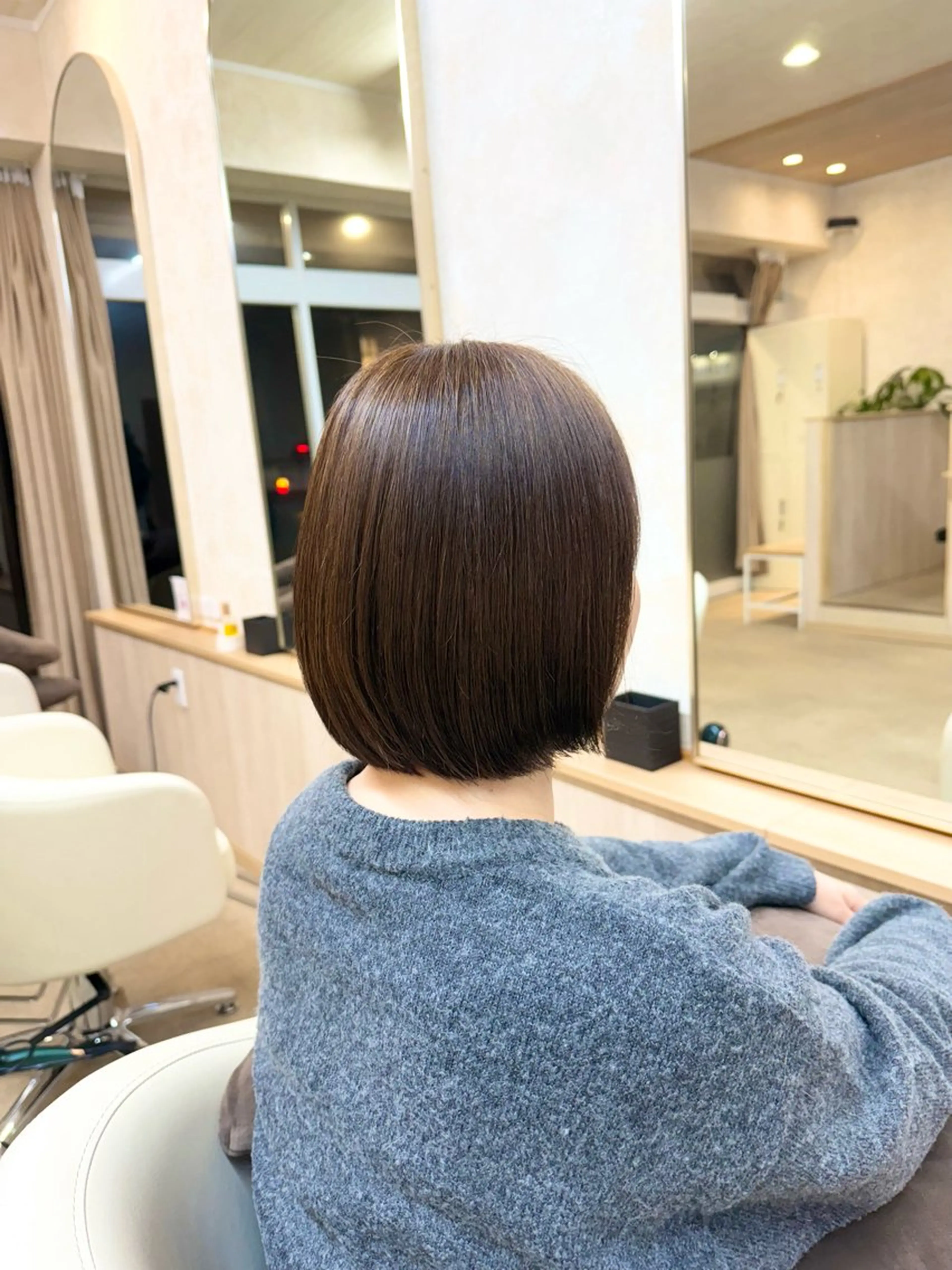 切りっぱなしボブカット➕オーガニックカラー🥣【イルミナカラー +¥1,100】の写真