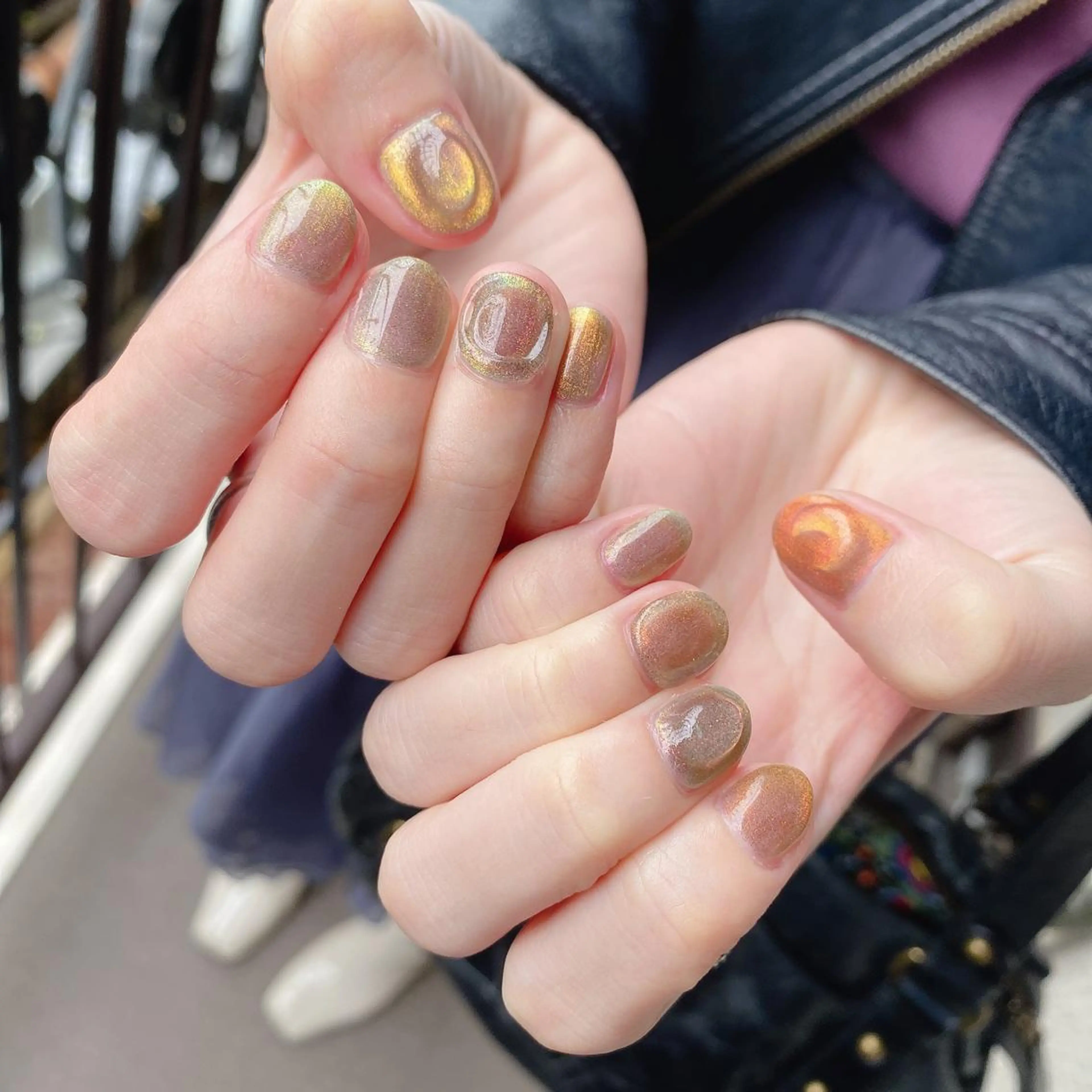 ネイル アートネイル オーロラネイル マグネットネイル ニュアンスネイル ワンカラーネイル To Me Nail所属・🩵 mei🩵のネイルデザイン