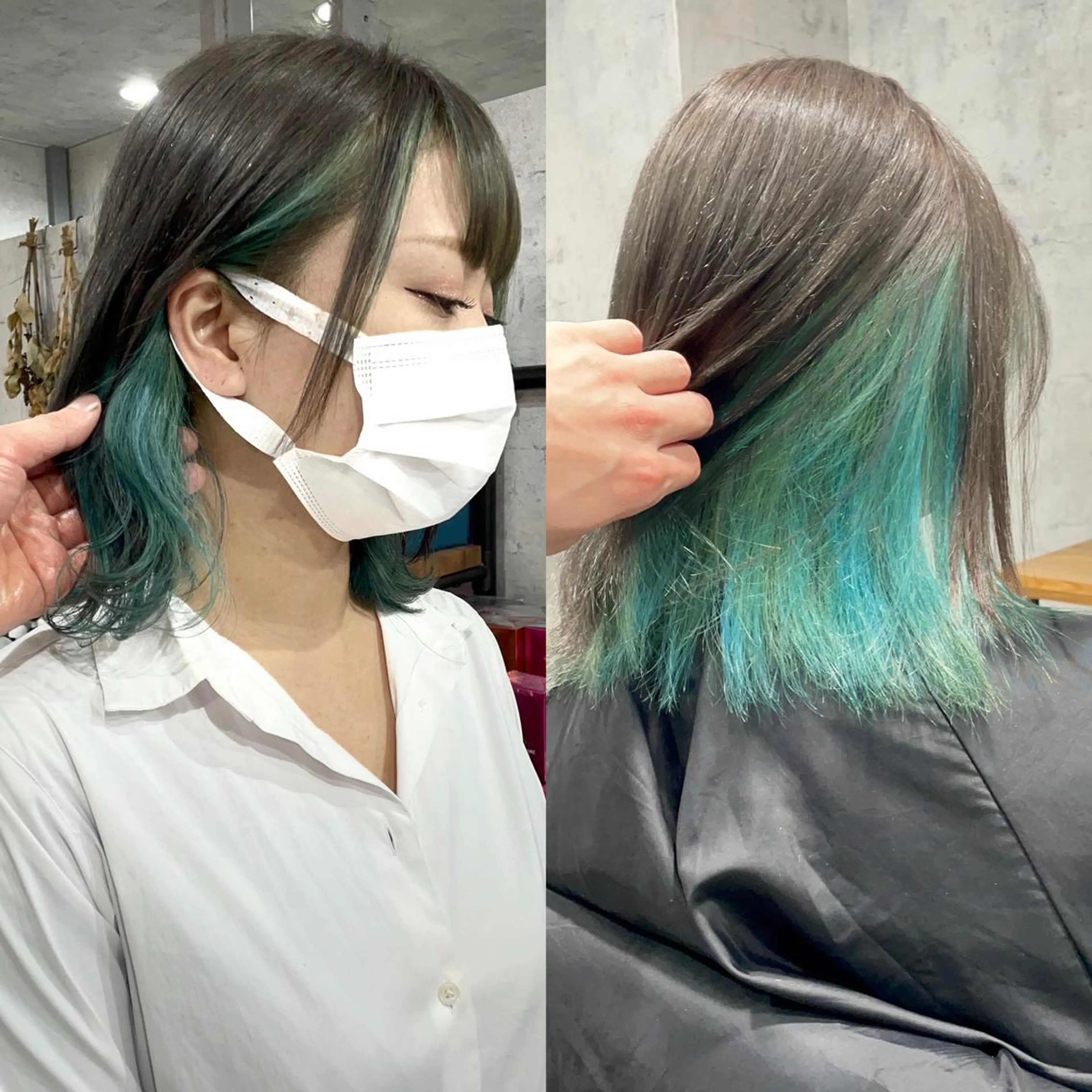 ミディアム カラー タカハシ ユウキのヘアスタイル