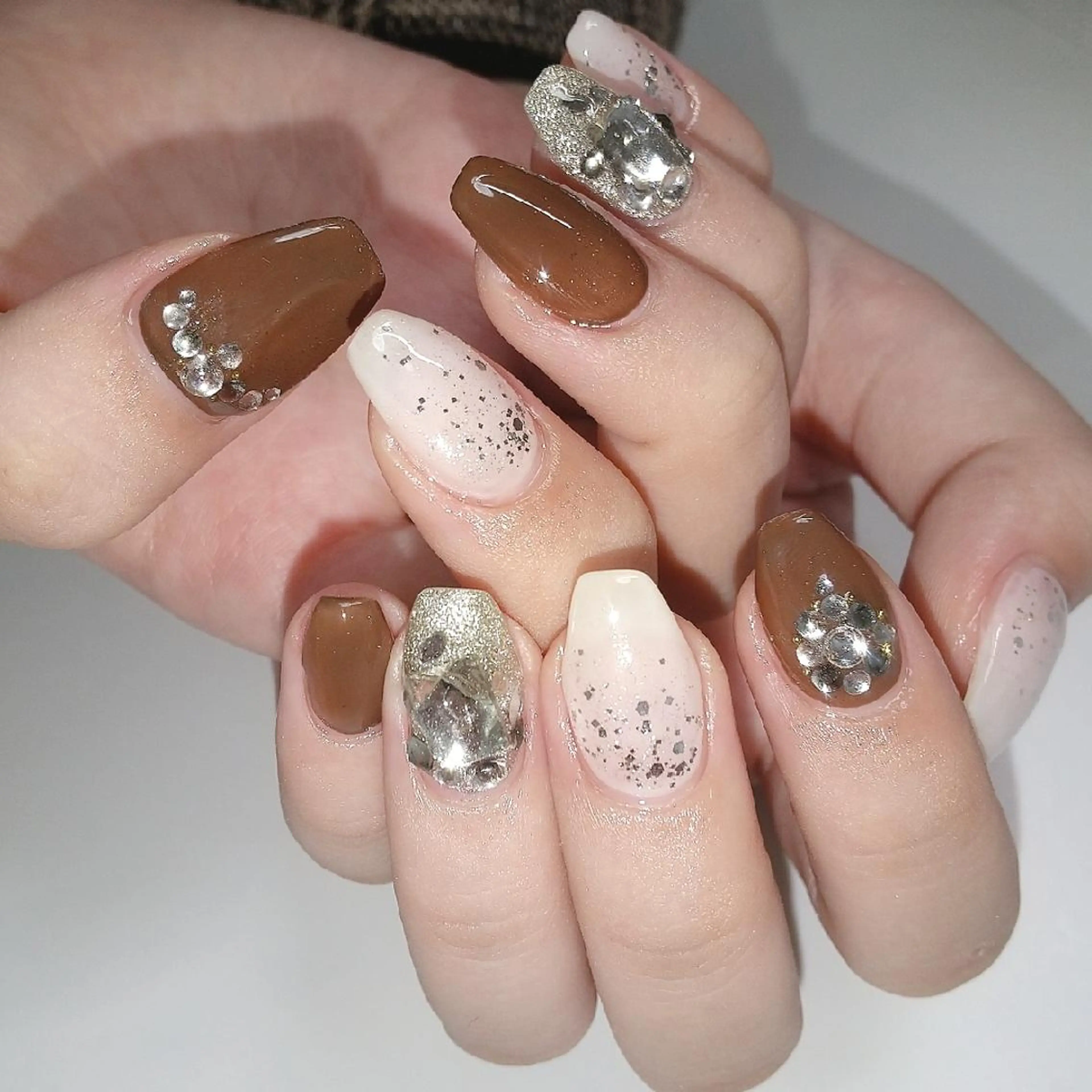 ネイル アートネイル ラメ(グリッター) ハンドネイル フットネイル Nail leef《リーフ》所属・kahosan 𓆉のネイルデザイン