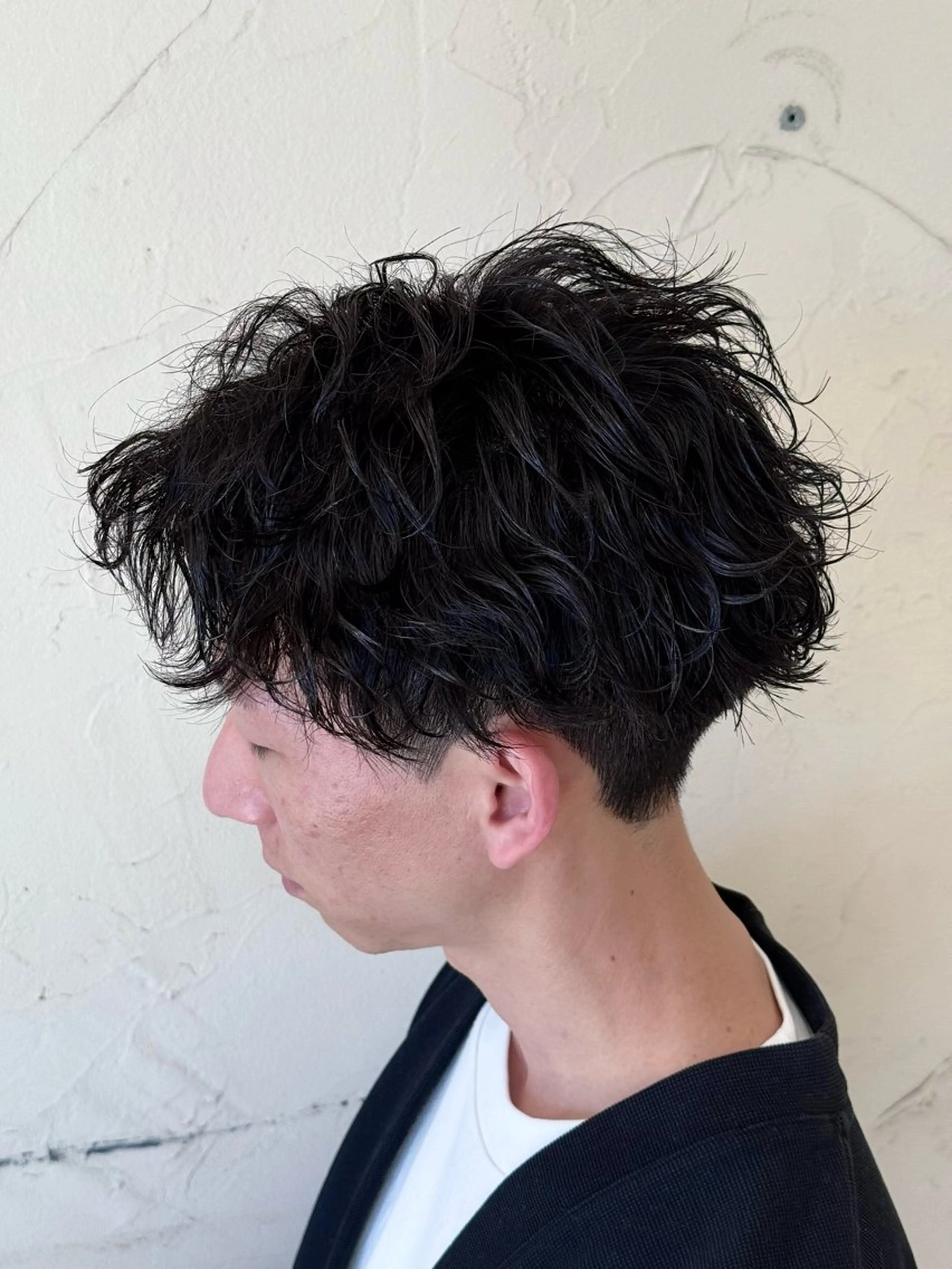 ショート パーマ メンズ メンズショート 波巻きパーマ ショートヘア カット パーマ メンズ特化/パーマ指 名No.1/百瀬太郎のヘアスタイル