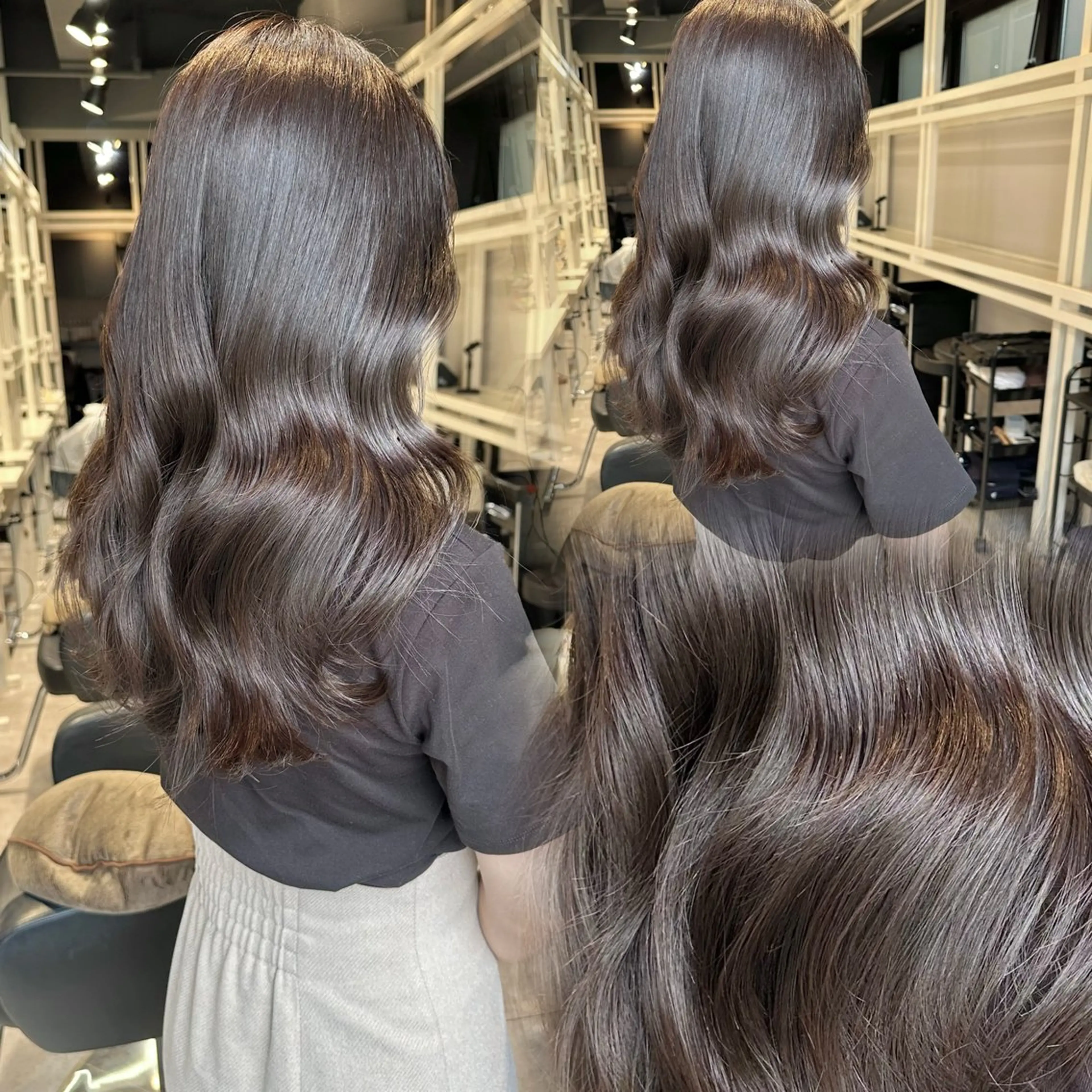 カラー 髪質改善 カット ヘアカラー トリートメント KURO/韓国ヘア /レイヤーカットのヘアスタイル