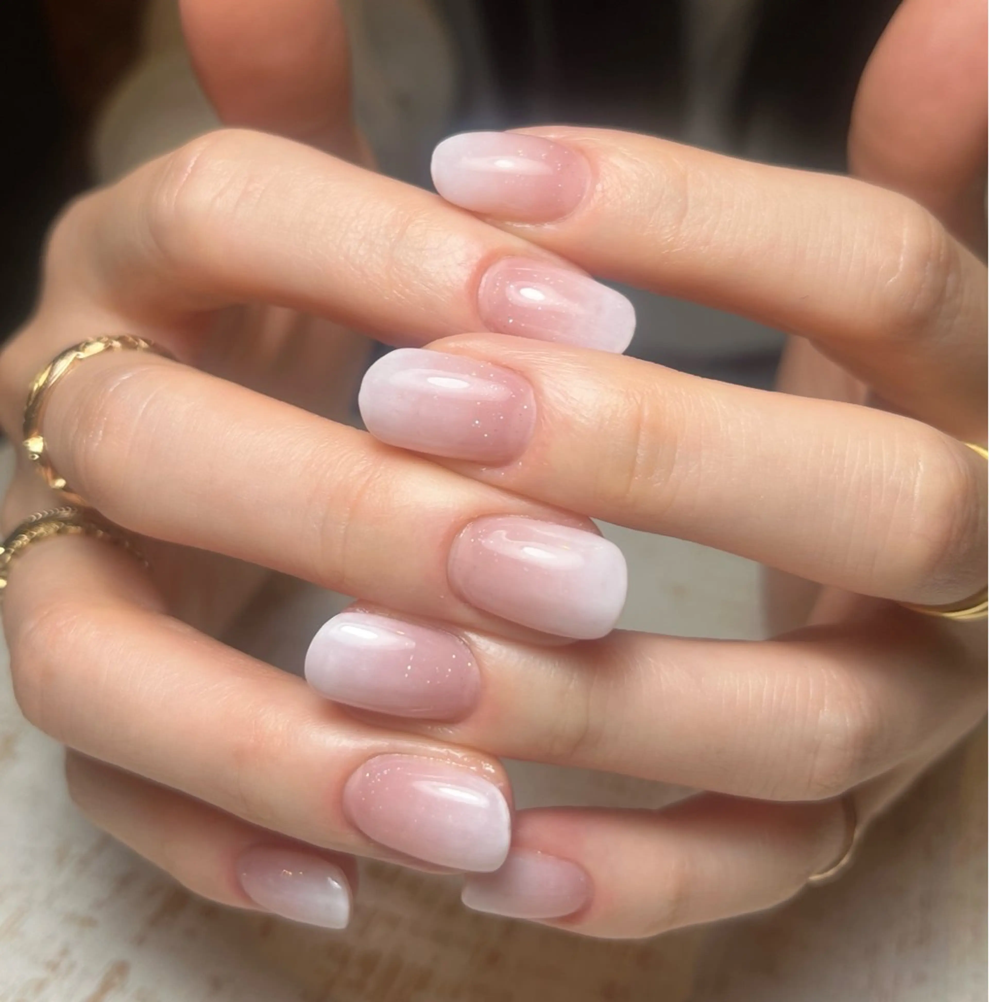 【初回オフ無料ケア込み】長さだし10本🌈グラデーション🎀の写真