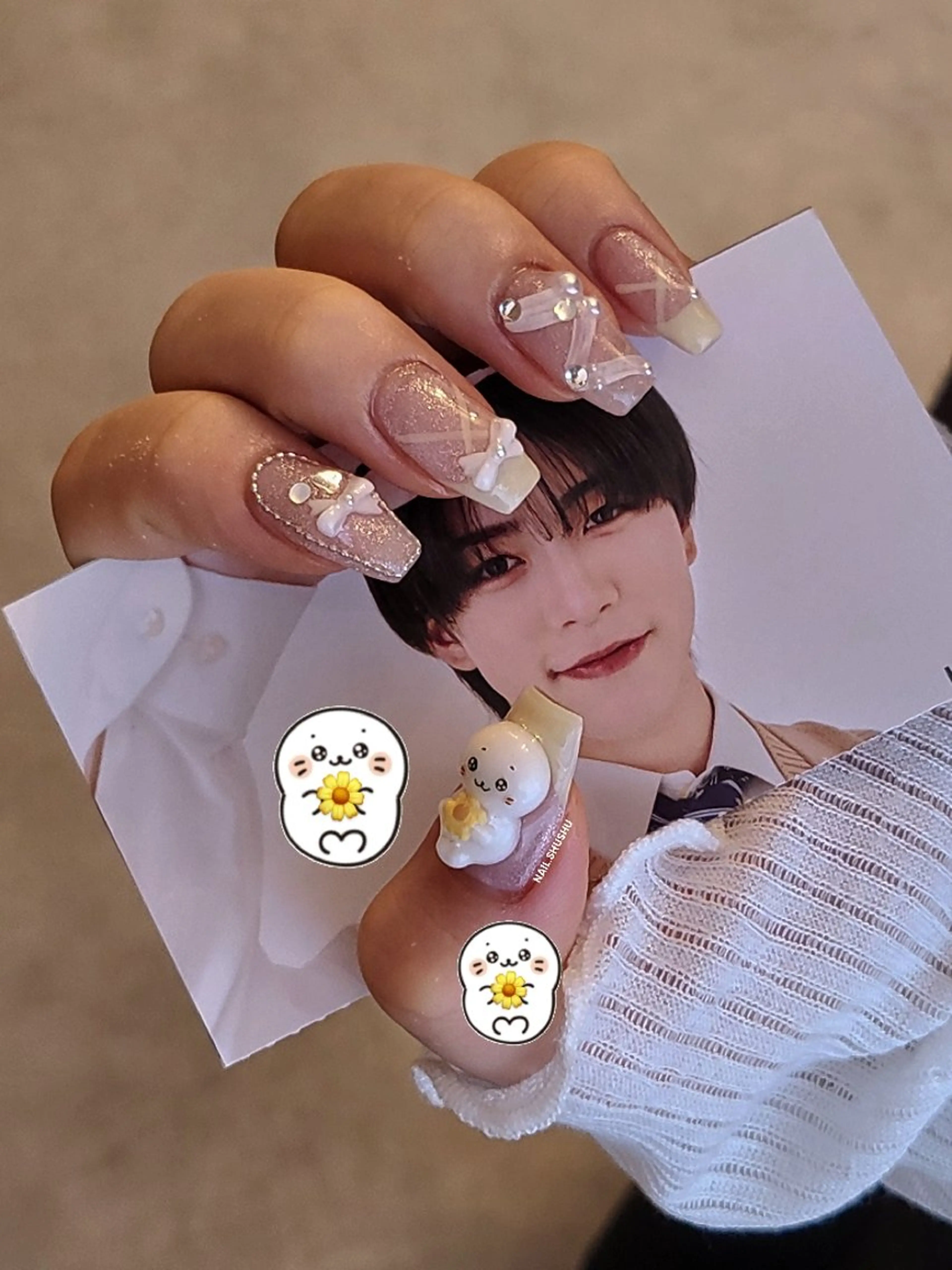 ネイル ハンドネイル 3dパーツ/流行り 👧shushu❤️のネイルデザイン