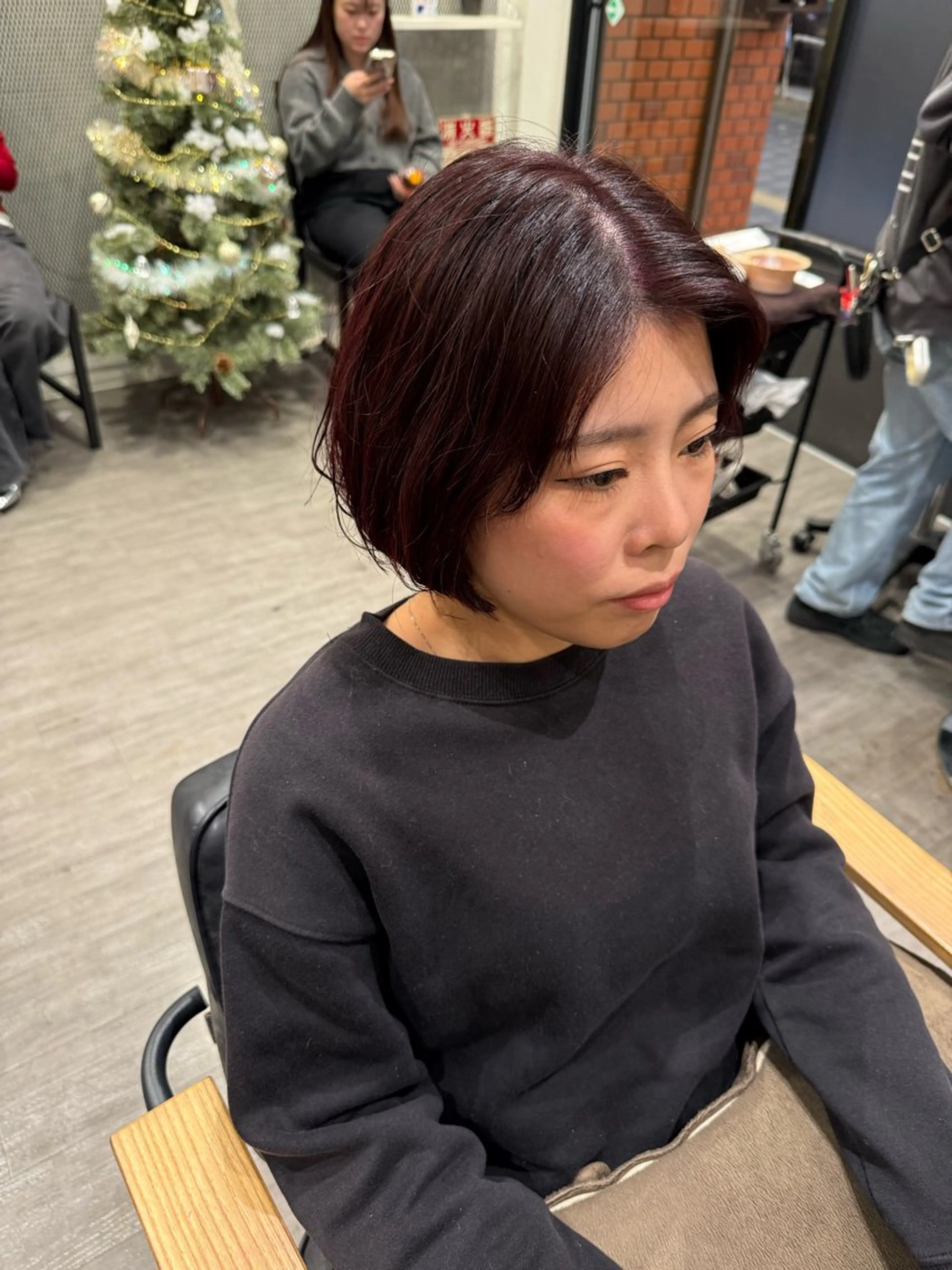 ショート カラー ブリーチ ブリーチなしカラー レッドカラー カット ヘアカラー トリートメント 艶髪レイヤー上田 紗也🇰🇷💗のヘアスタイル