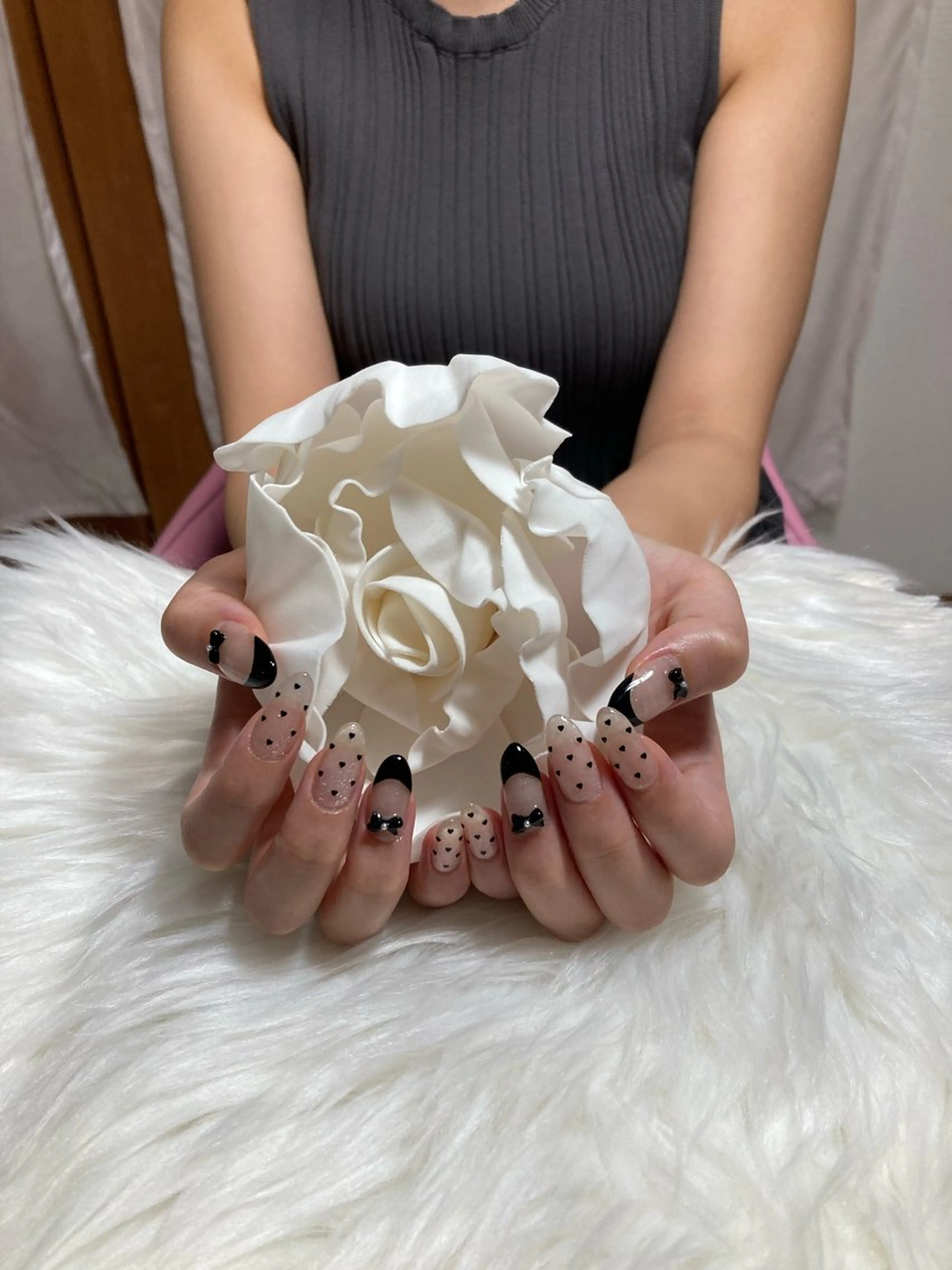 ハートドット nail＆フレンチ5800円の写真