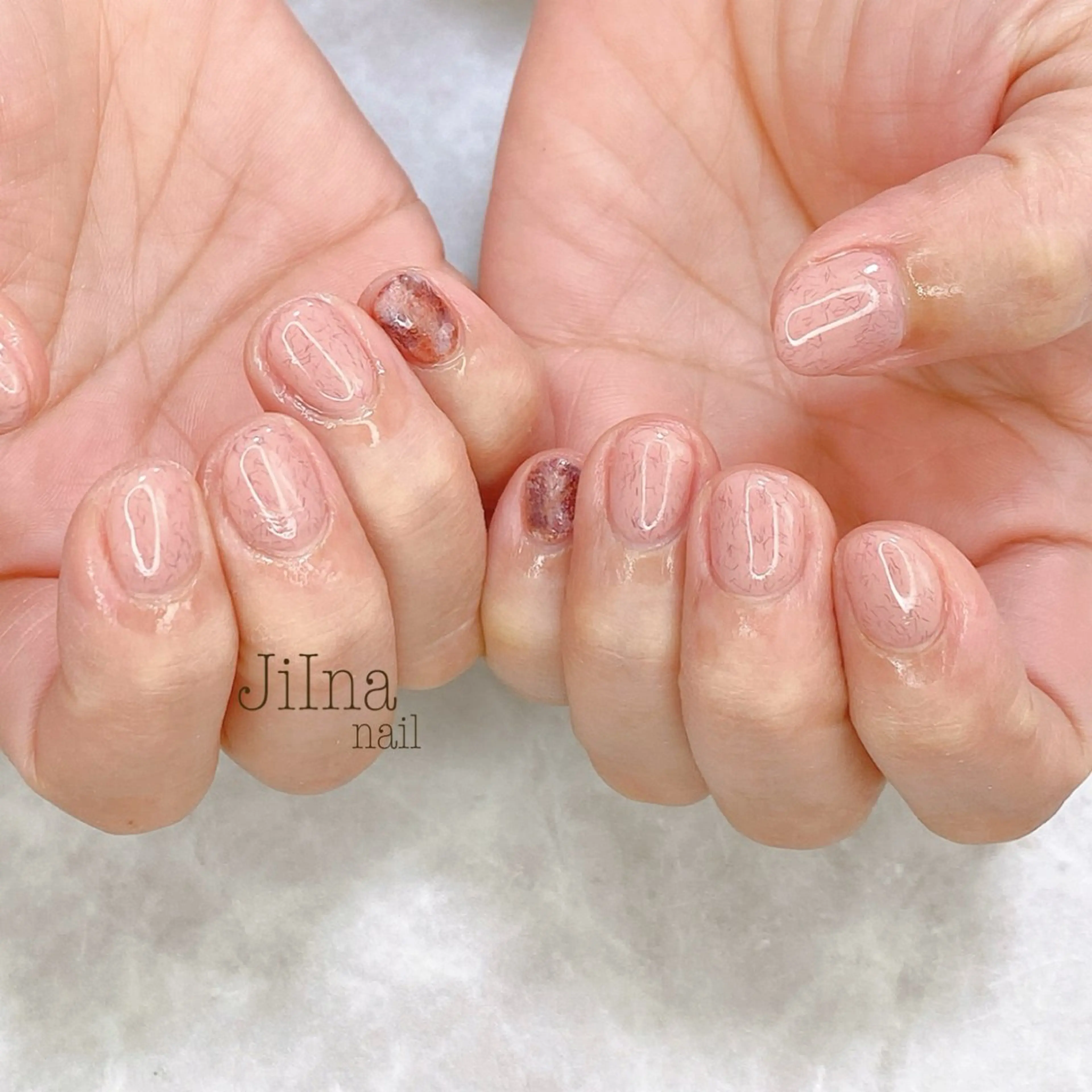 ネイル アートネイル ワンカラーネイル JiIna nailのネイルデザイン