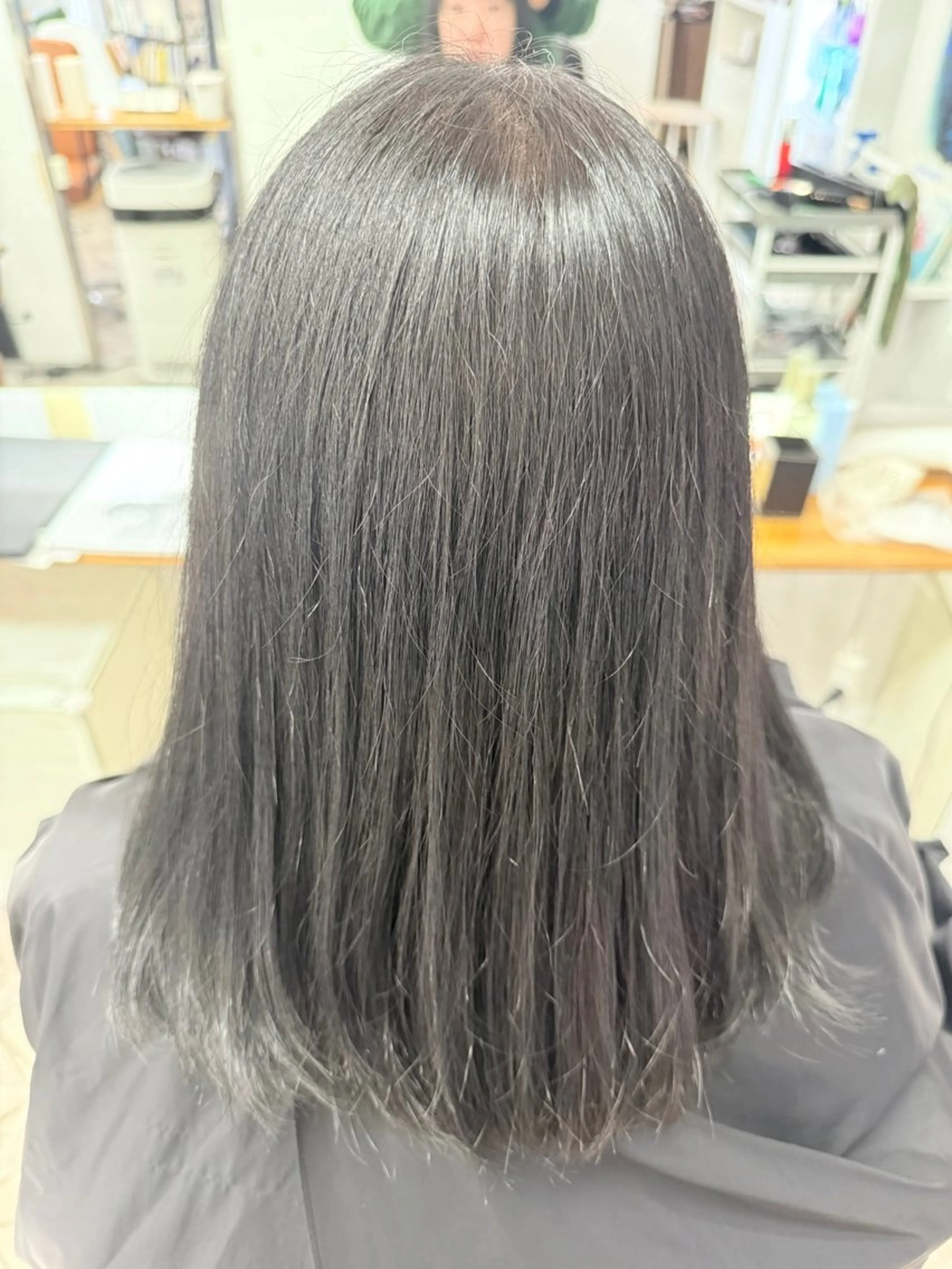 ミディアム カラー ヘアカラー 永木 楓のヘアスタイル
