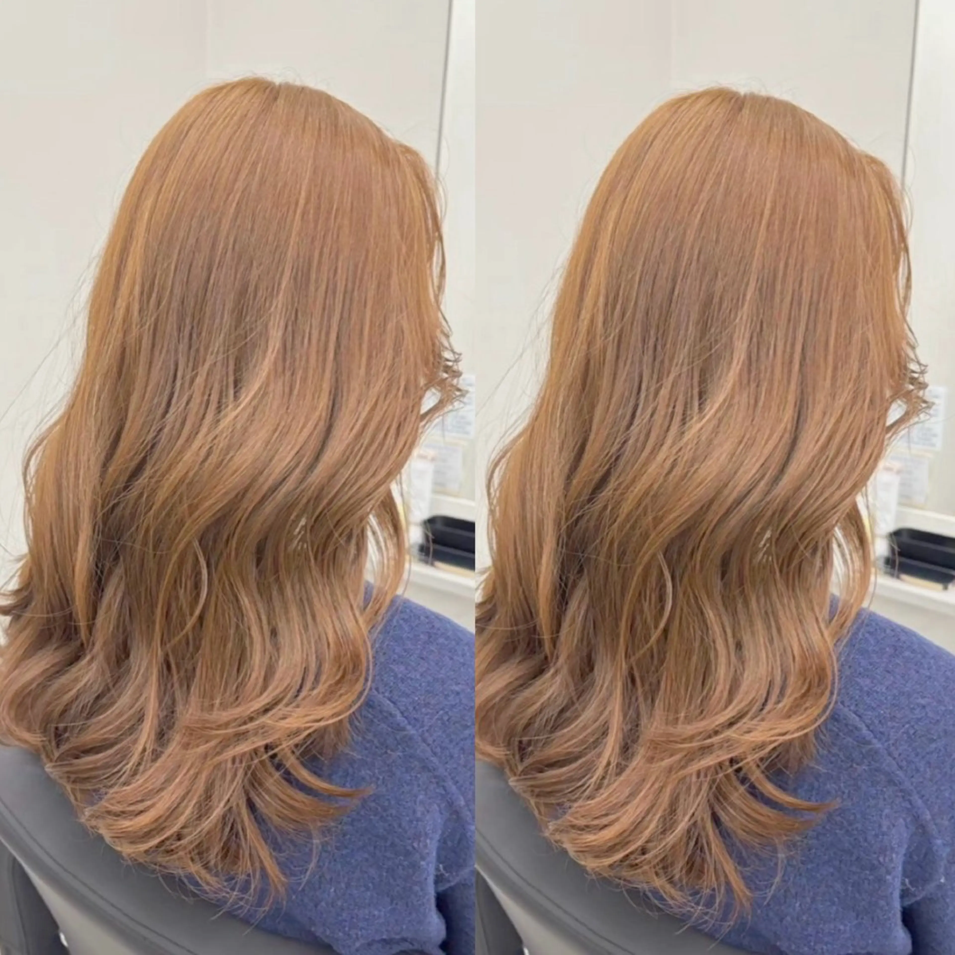 ロング カラー カット ヘアカラー トリートメント 顔周り🎀 ハイトーン🎀愛美のヘアスタイル