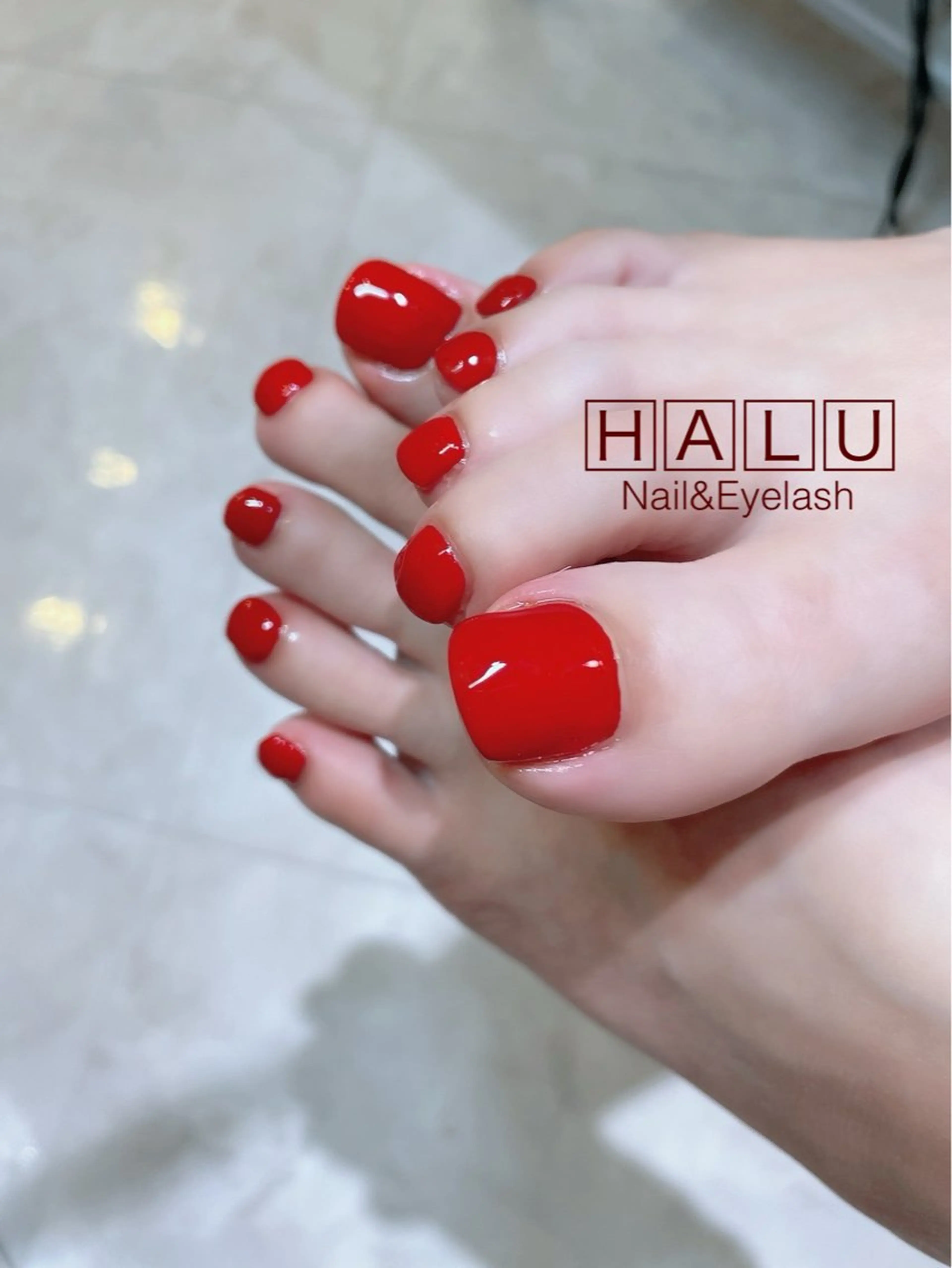 ネイル 赤色 HALU ハルのネイルデザイン