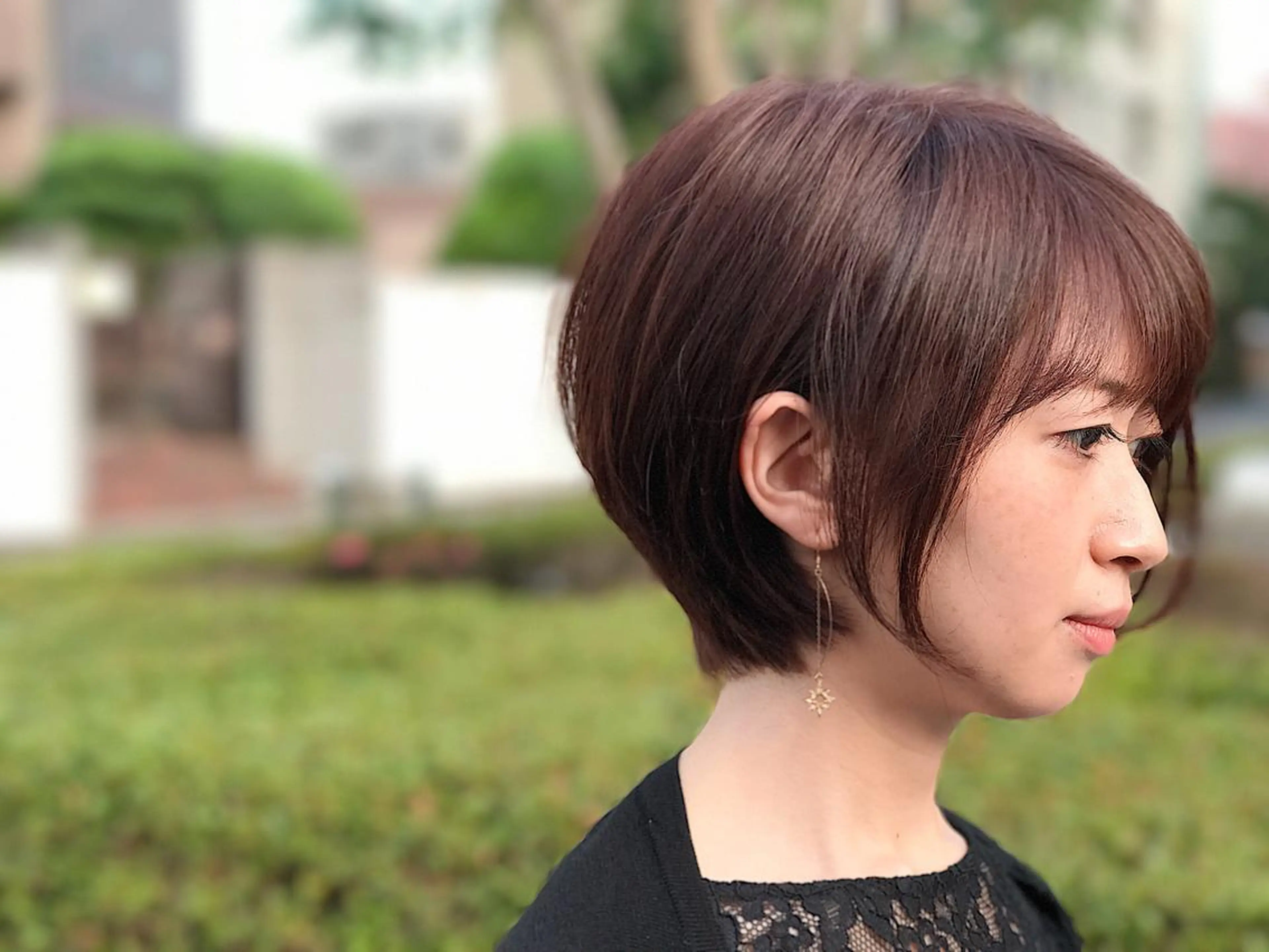 ショート ボブ ショートヘア 小顔カット Lond enikaのヘアスタイル