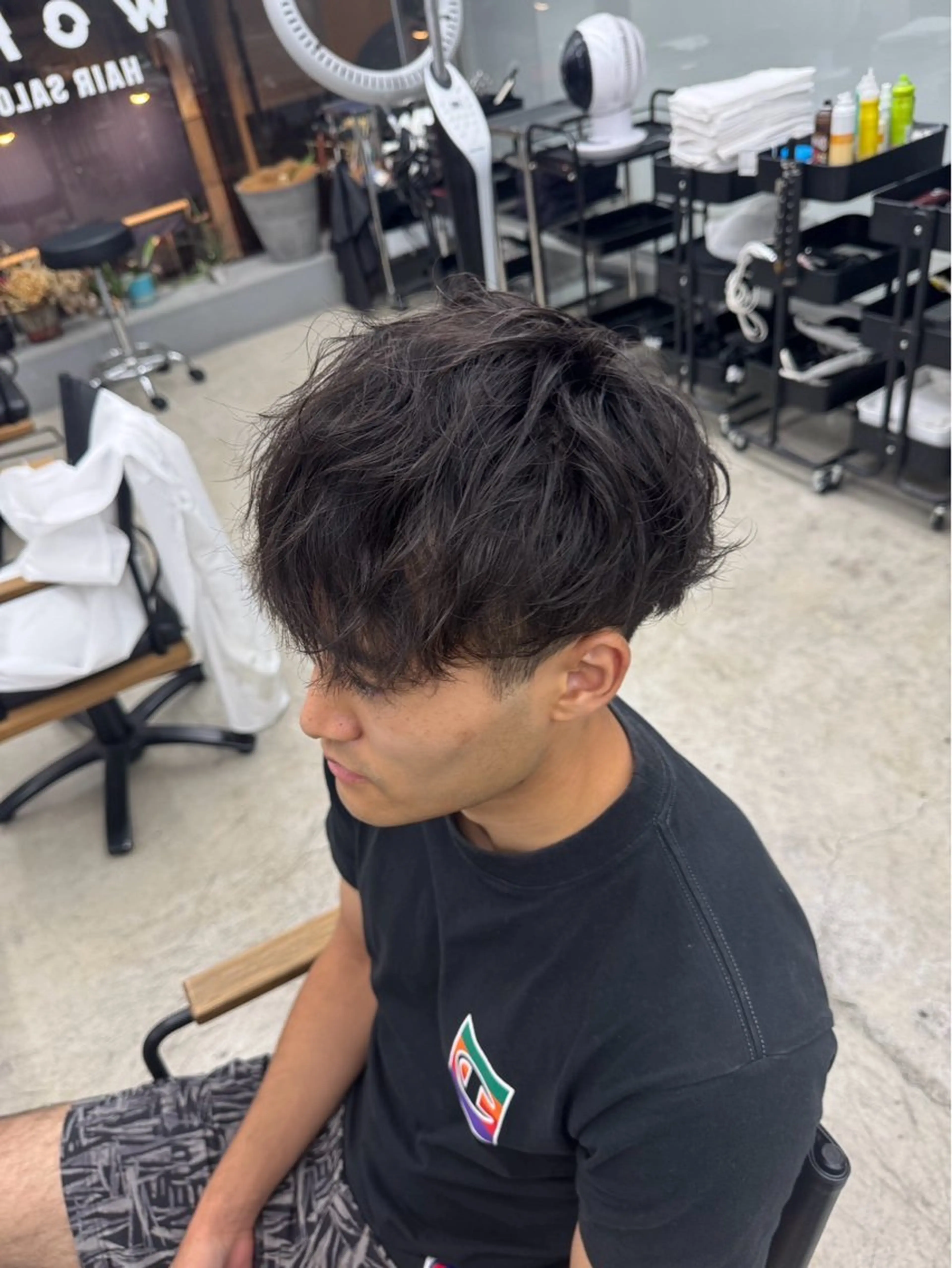 ショート パーマ メンズ カット ヘッドスパ メンズ専門サロン wokeのヘアスタイル