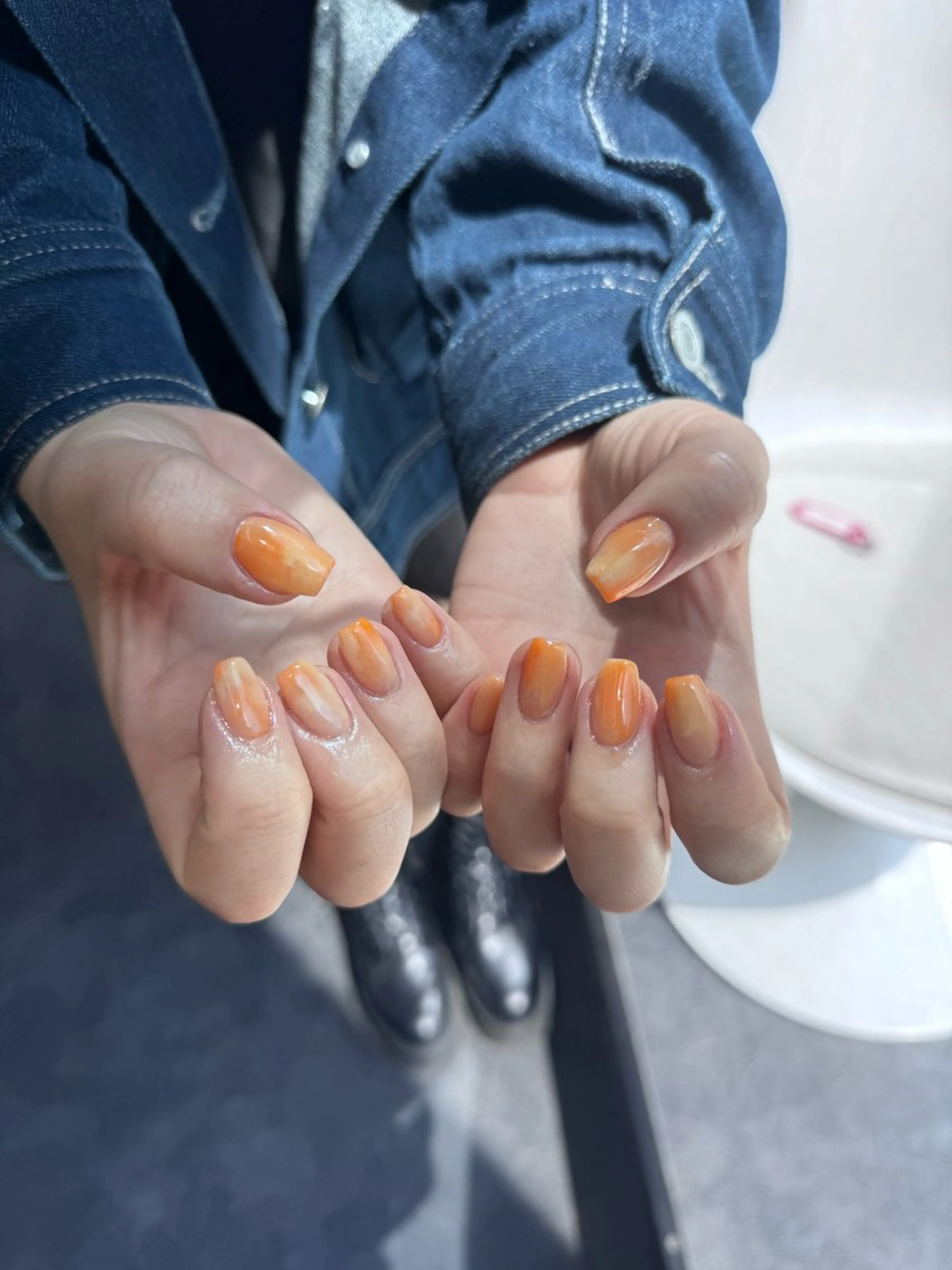 ネイル フレンチネイル マグネットネイル メンズネイル ニュアンスネイル ワンカラーネイル ハンドネイル GRANDE大須 Cecil💜のネイルデザイン