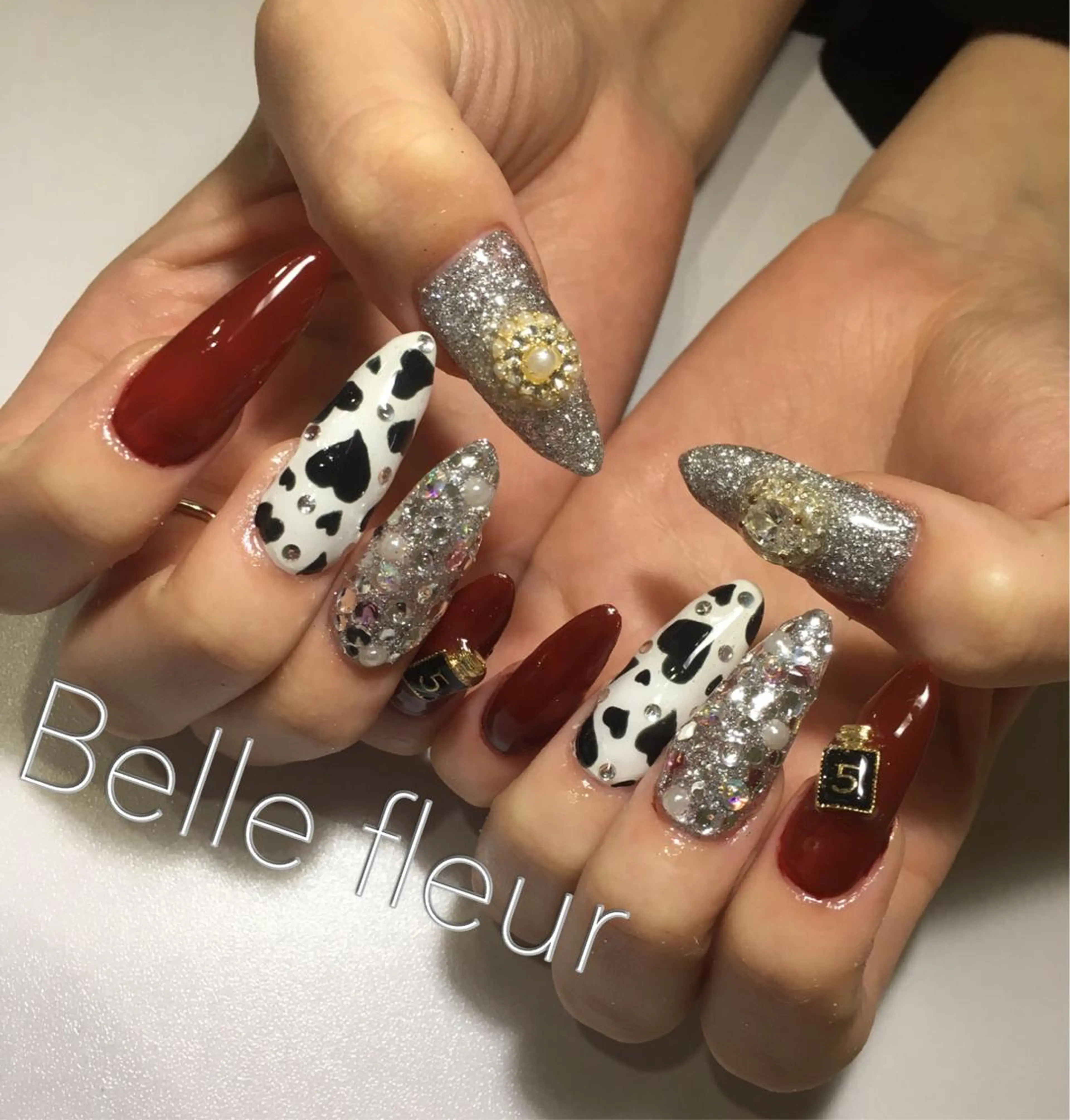 ロング ネイル Belle fleurのネイルデザイン