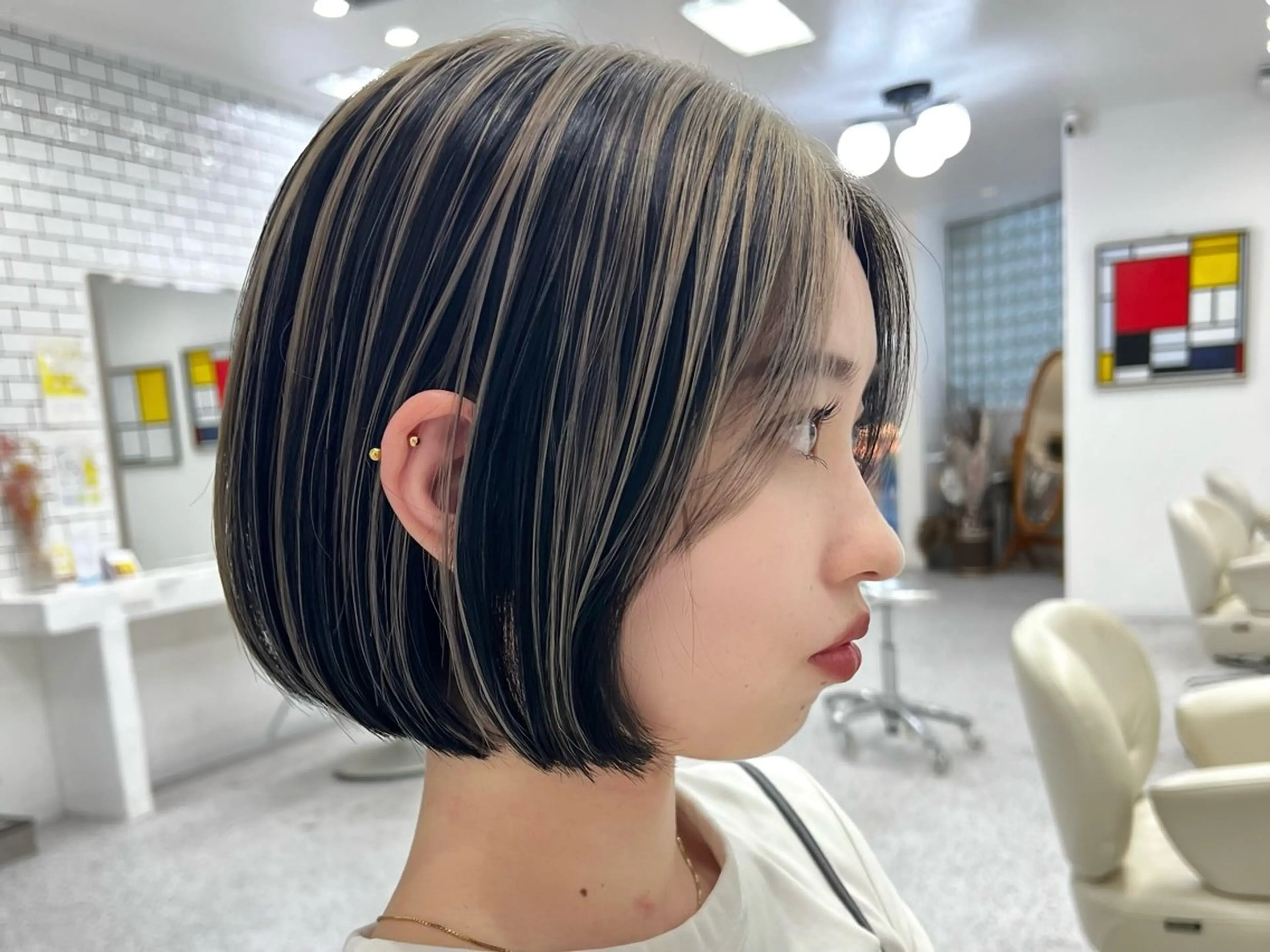 アンブレラカラー+似合わせカットの写真