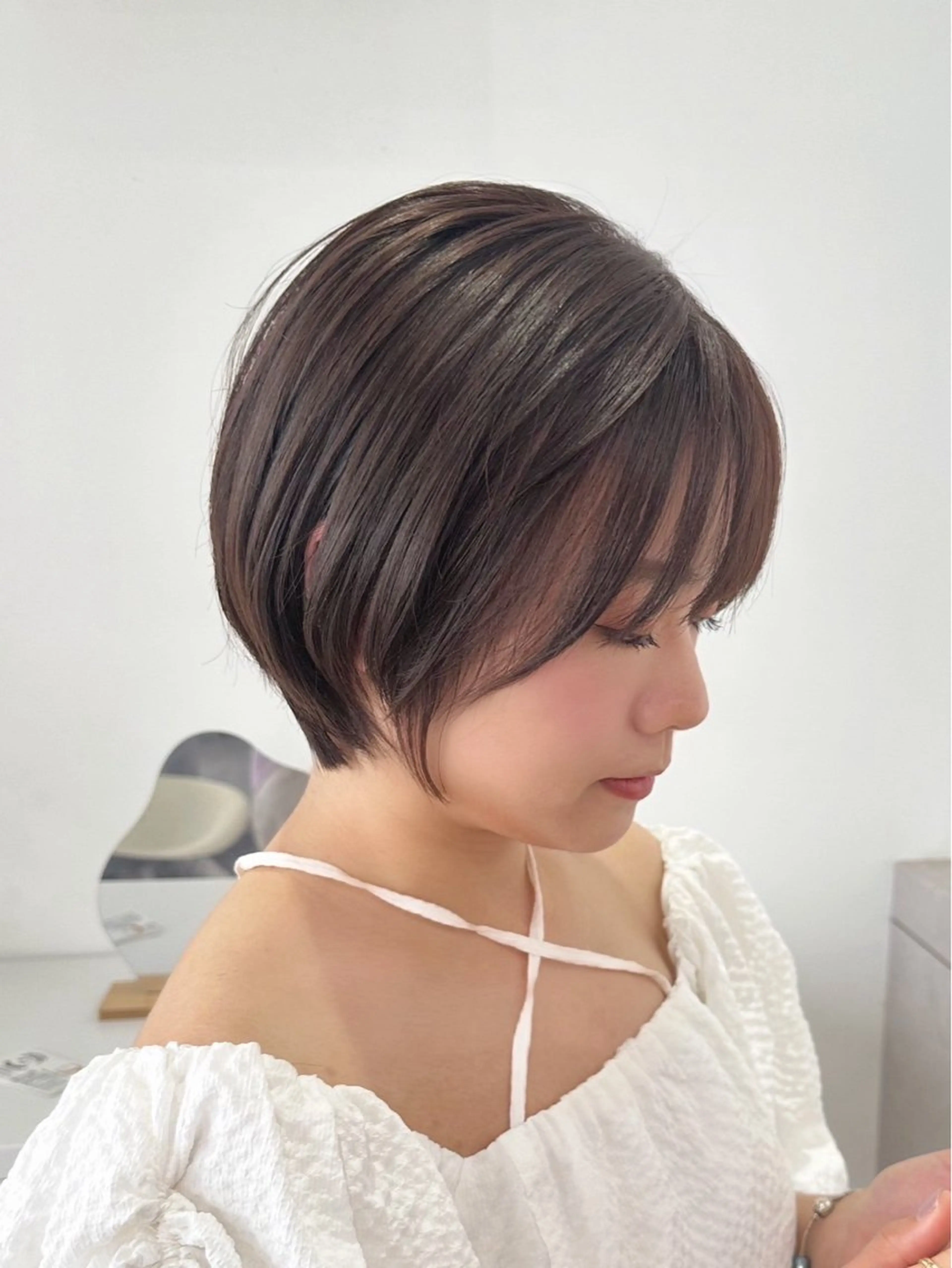 ショート カラー アッシュ アッシュブラウン ベージュカラー ブラウンカラー グレージュ hair salon suiw所属・suiw ♡AYA♡のヘアスタイル