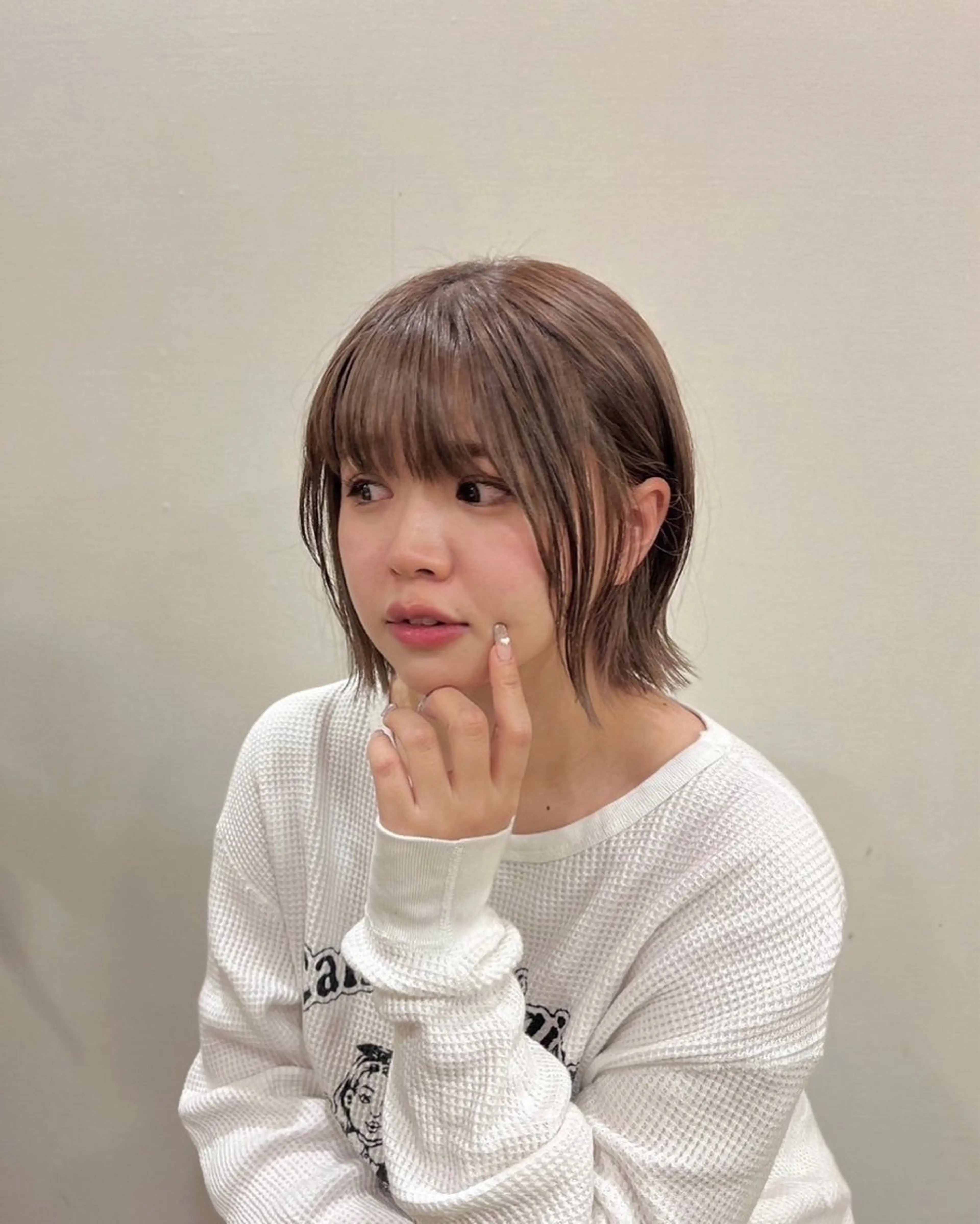 ミディアム ボブ 外ハネヘア anon所属・田中 結月のヘアスタイル