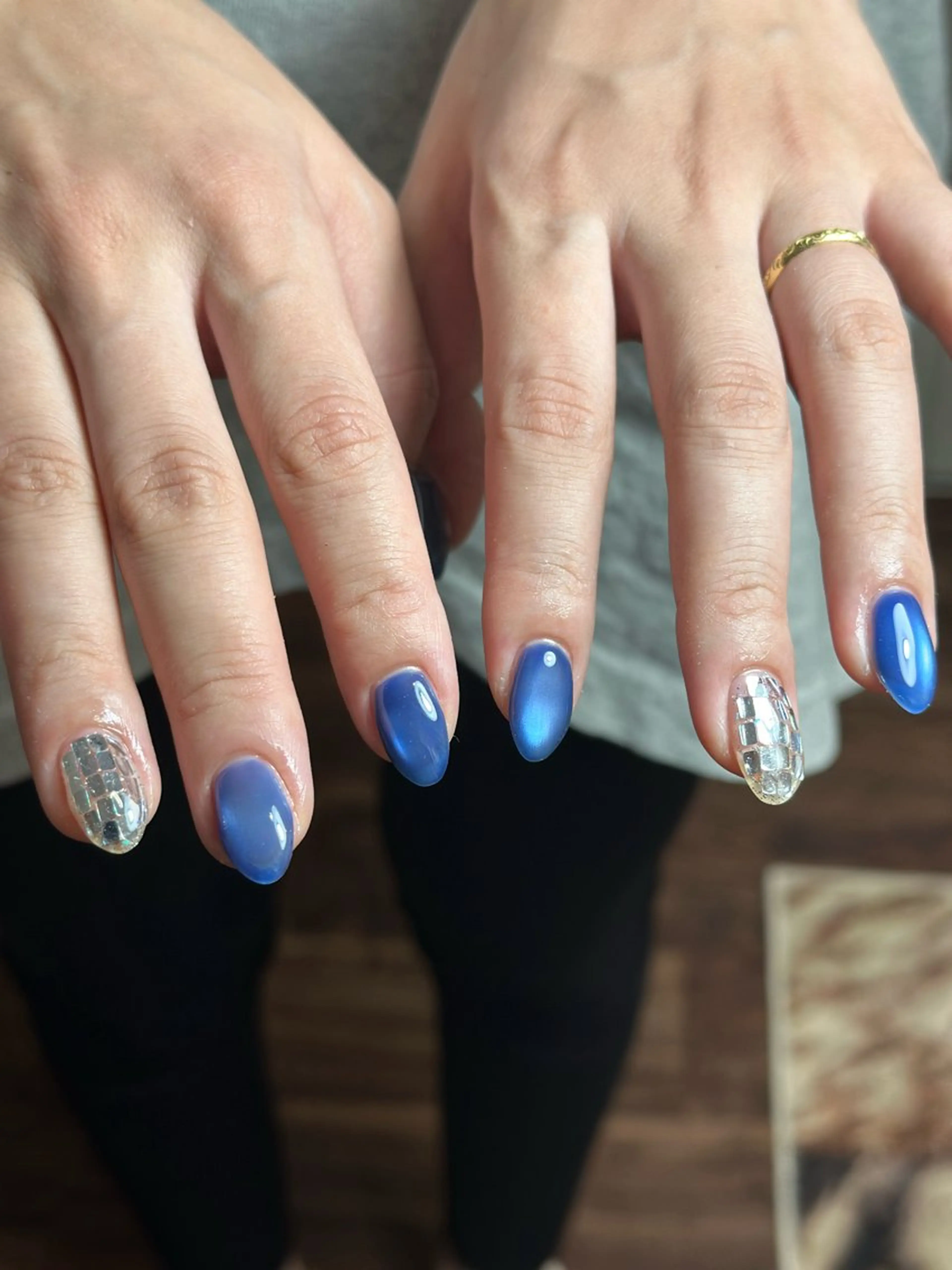 ネイル ブルー ハンドネイル Nroom.所属・Nroom. /はるのネイルデザイン