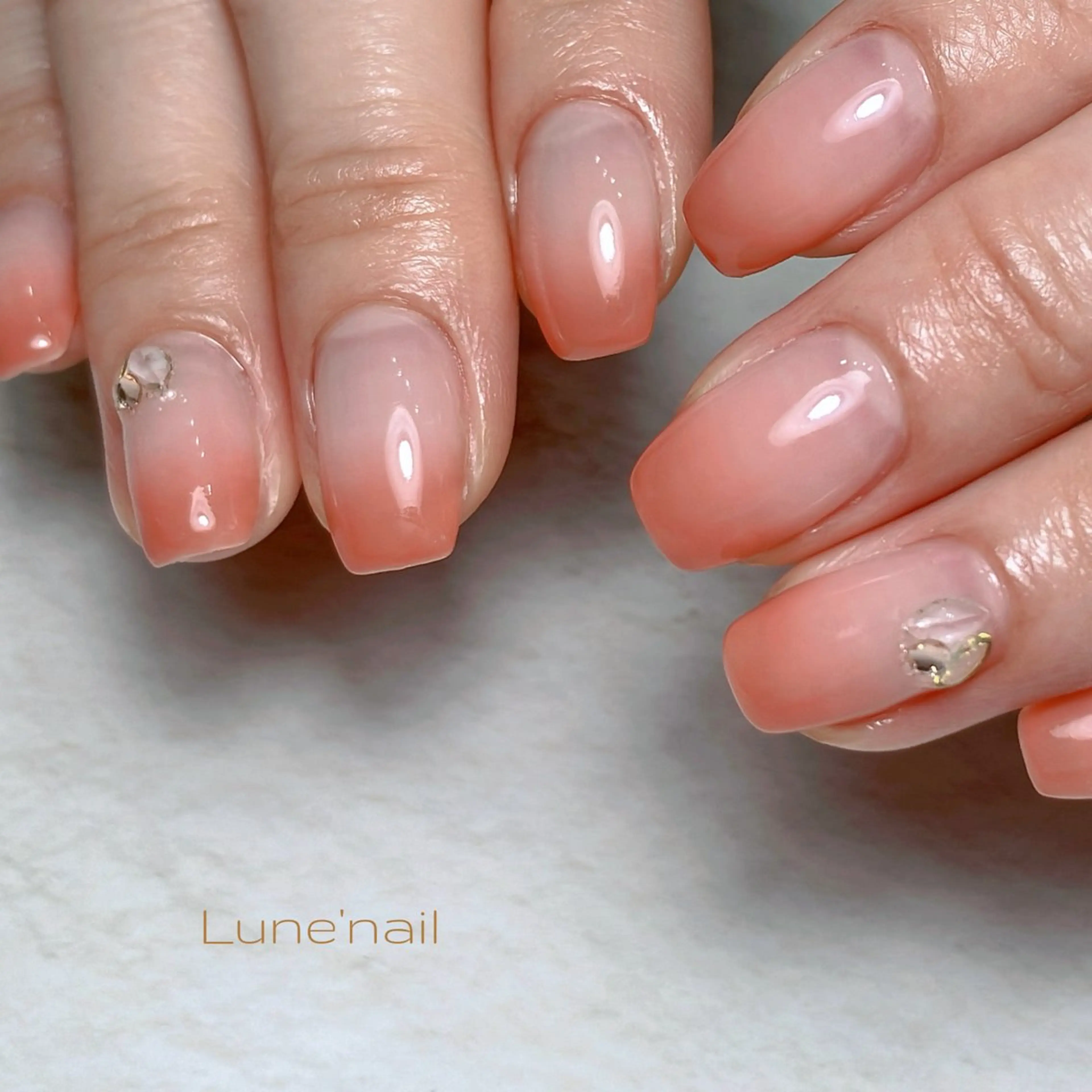 ネイル ジェルネイル ストーンネイル ハンドネイル Private nail salon Lune【リュヌ】所属・nail salon tomoのネイルデザイン