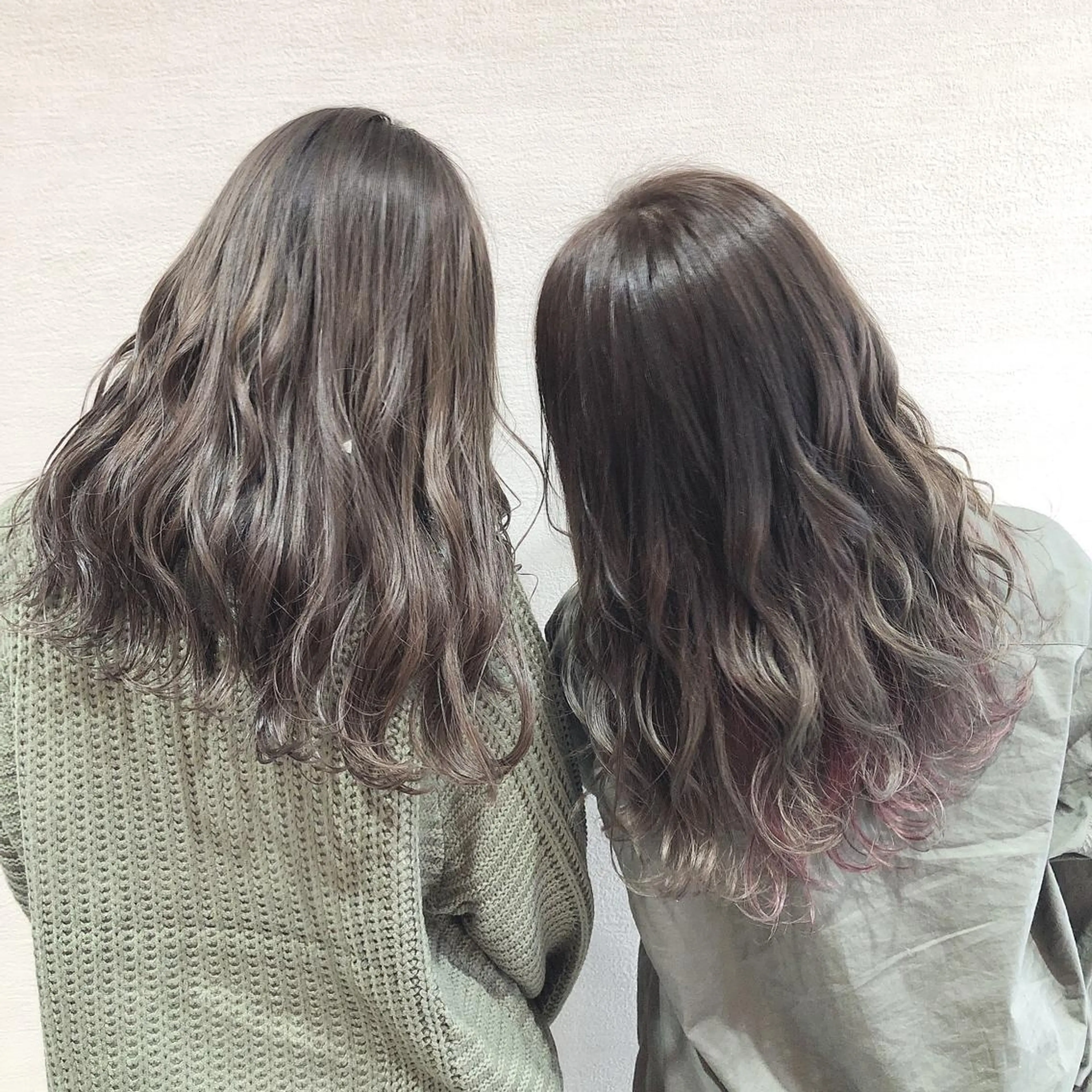 セミロング カラー デザインカラー グレージュ 小森 拓哉のヘアスタイル