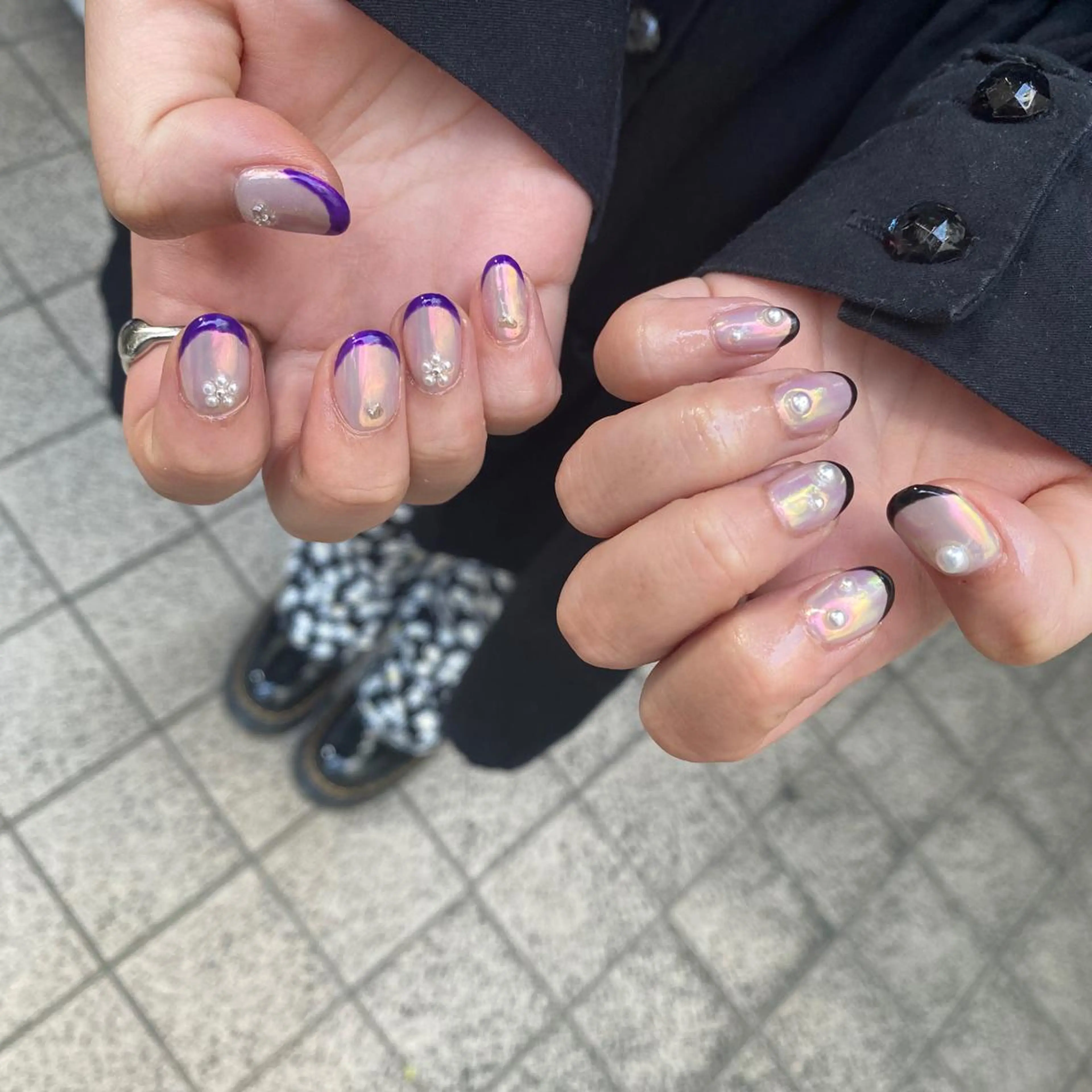 ネイル オーロラネイル BellFlower Rioのネイルデザイン