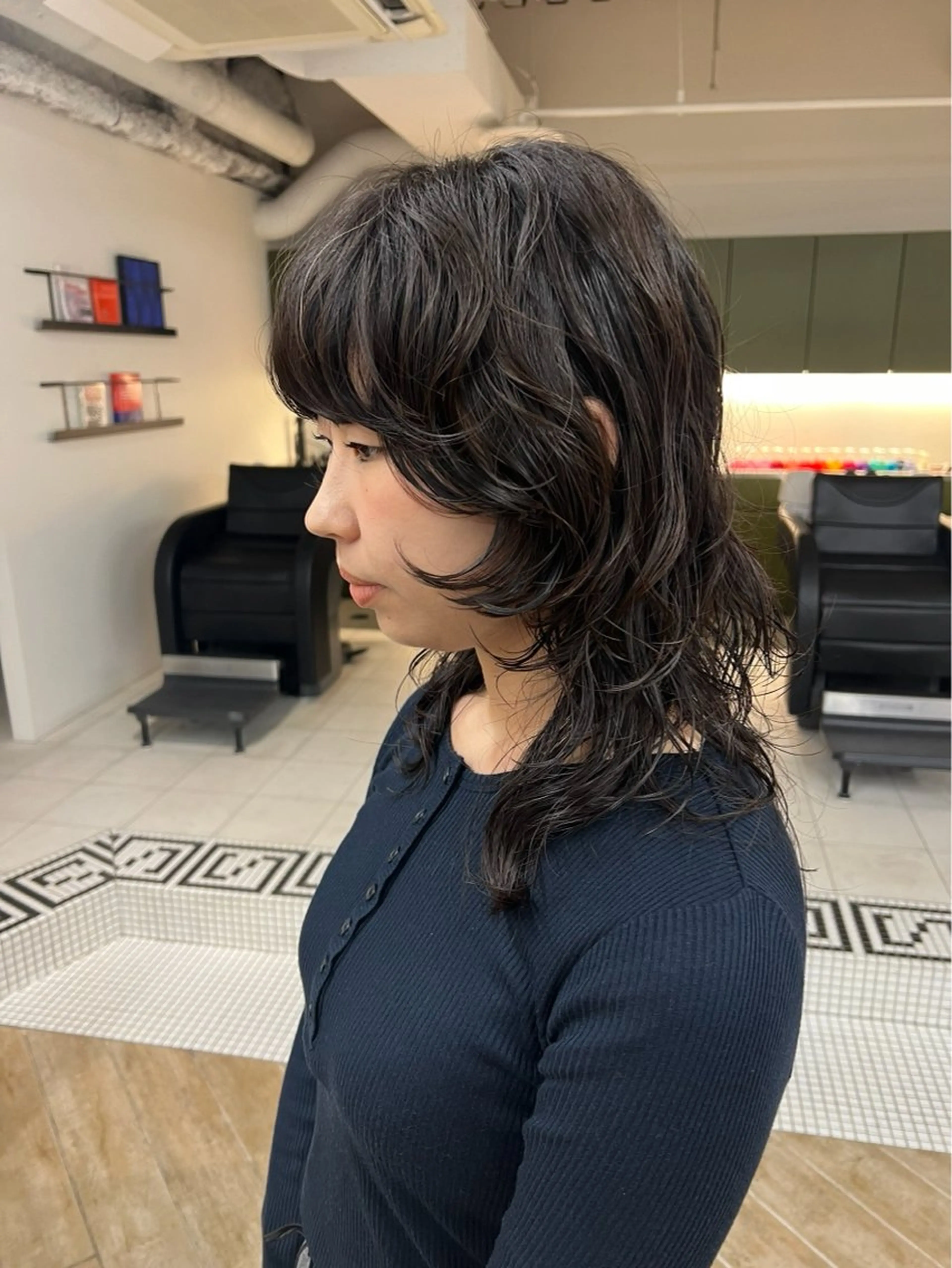 ミディアム パーマ カット パーマ パーマ/縮毛矯正 /韓国風/佐藤里咲のヘアスタイル