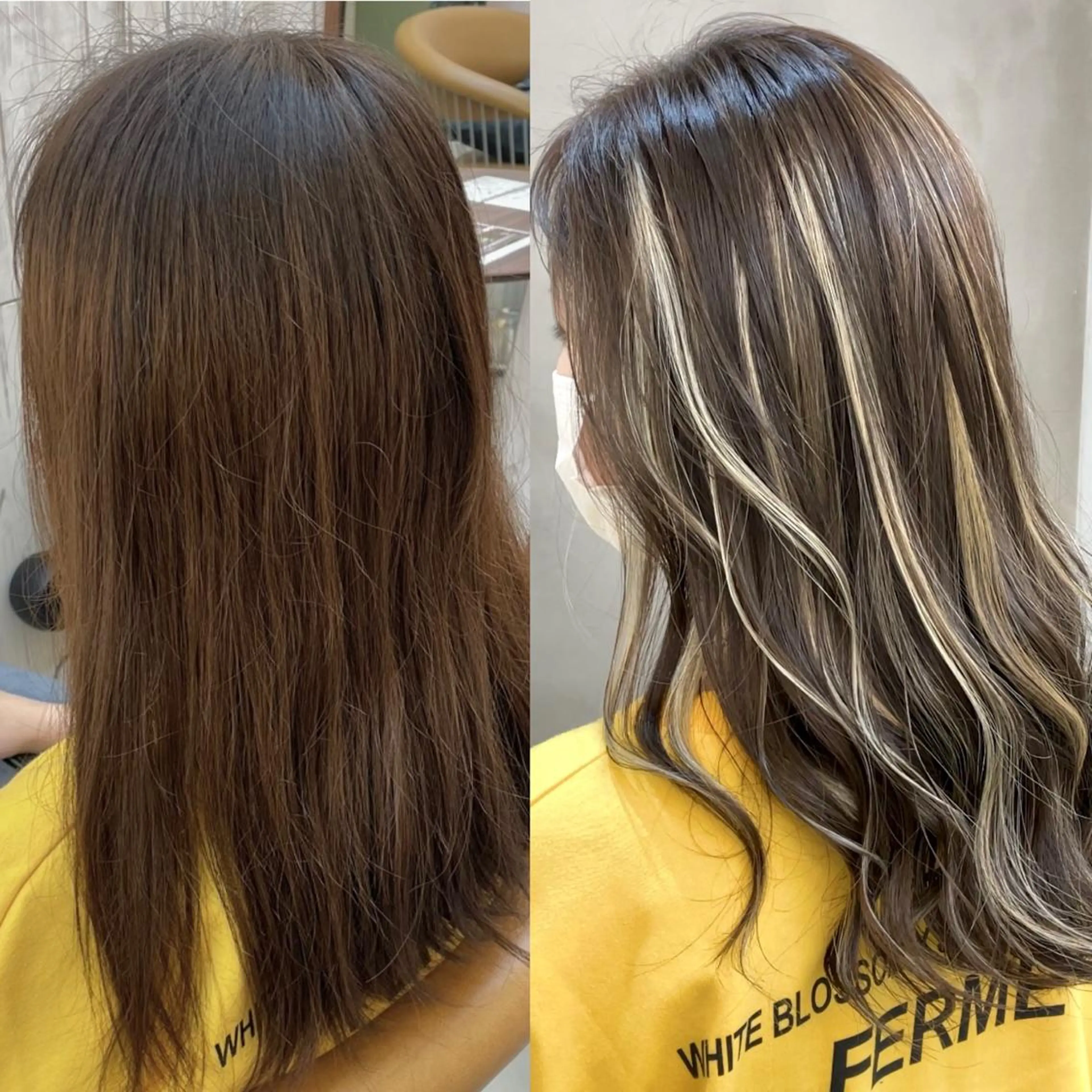 セミロング カラー 縮毛/レイヤー 韓国/橋口のヘアスタイル