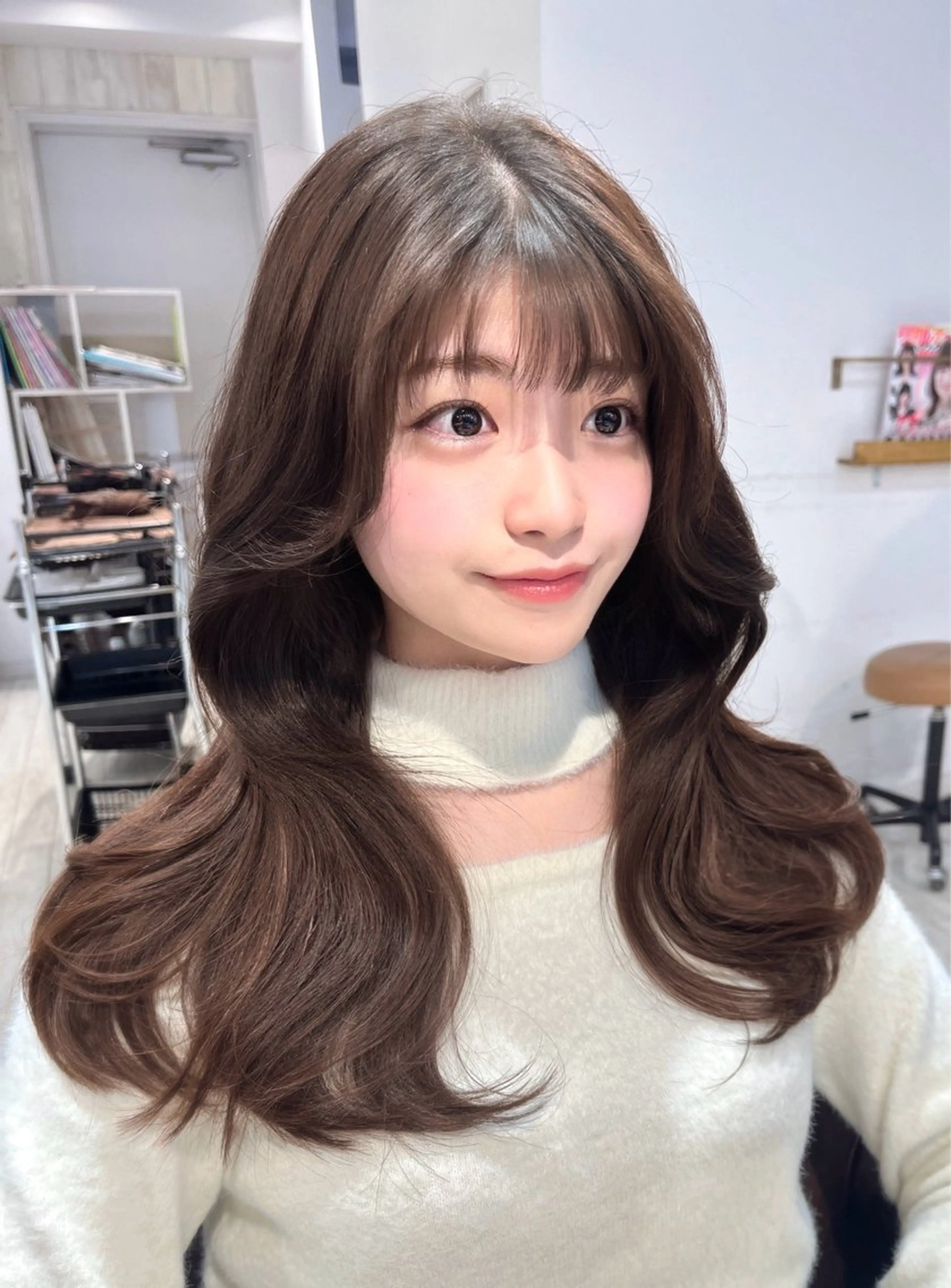 ロング くびれヘア 韓国風ヘア レイヤーカット ✨️進藤ひかりのヘアスタイル