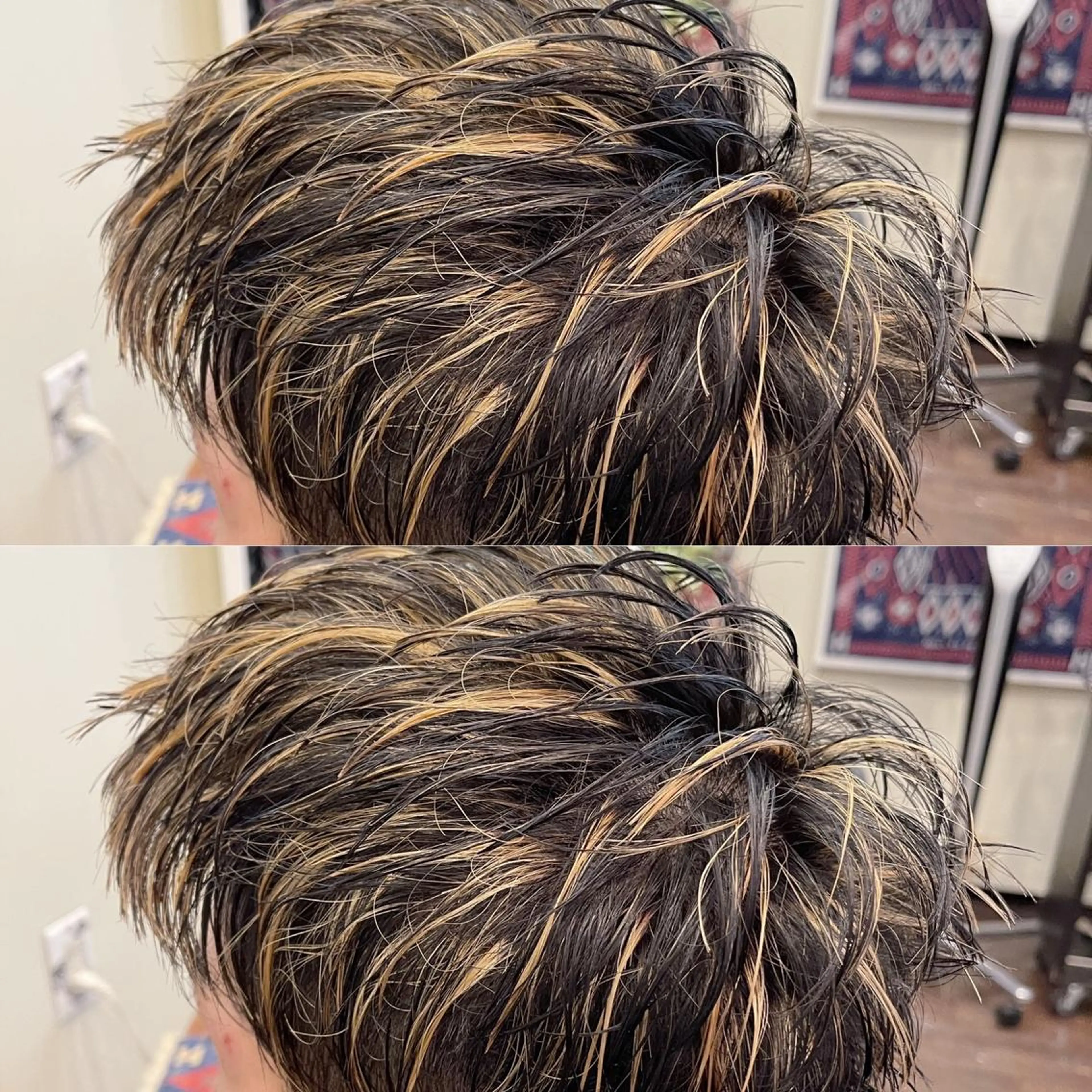 ショート カラー メンズ メンズハイライト ハイライトカラー ハイライト peakshair所属・髪質改善/メンズパ ーマ𝒀𝑼𝑻𝑶のヘアスタイル