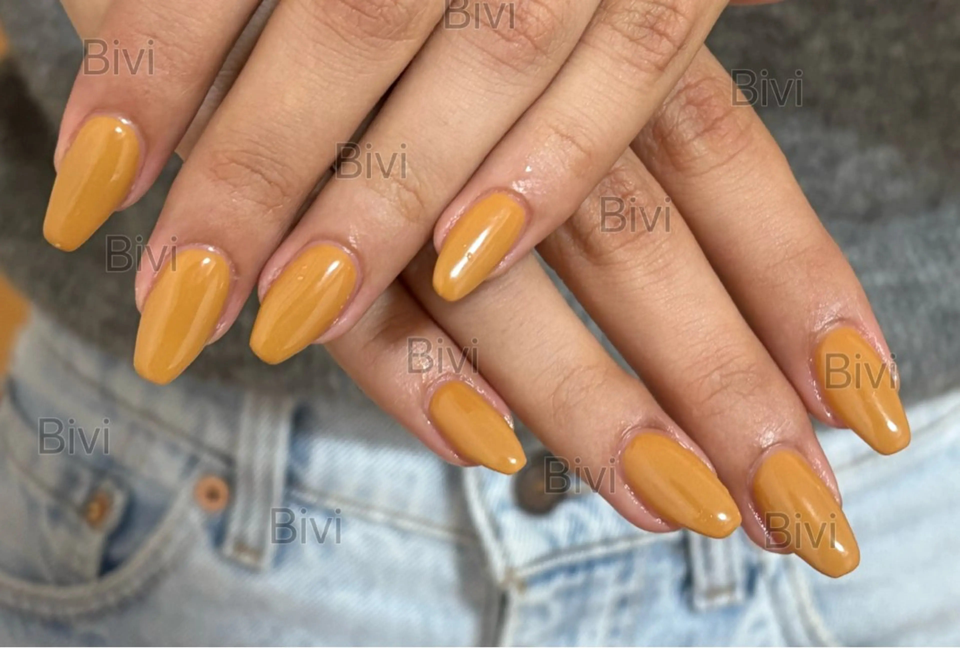 ネイル ミディアムネイル ハンドネイル ハンドケア ♡Bivi♡自爪に 優しいネイルサロンのネイルデザイン