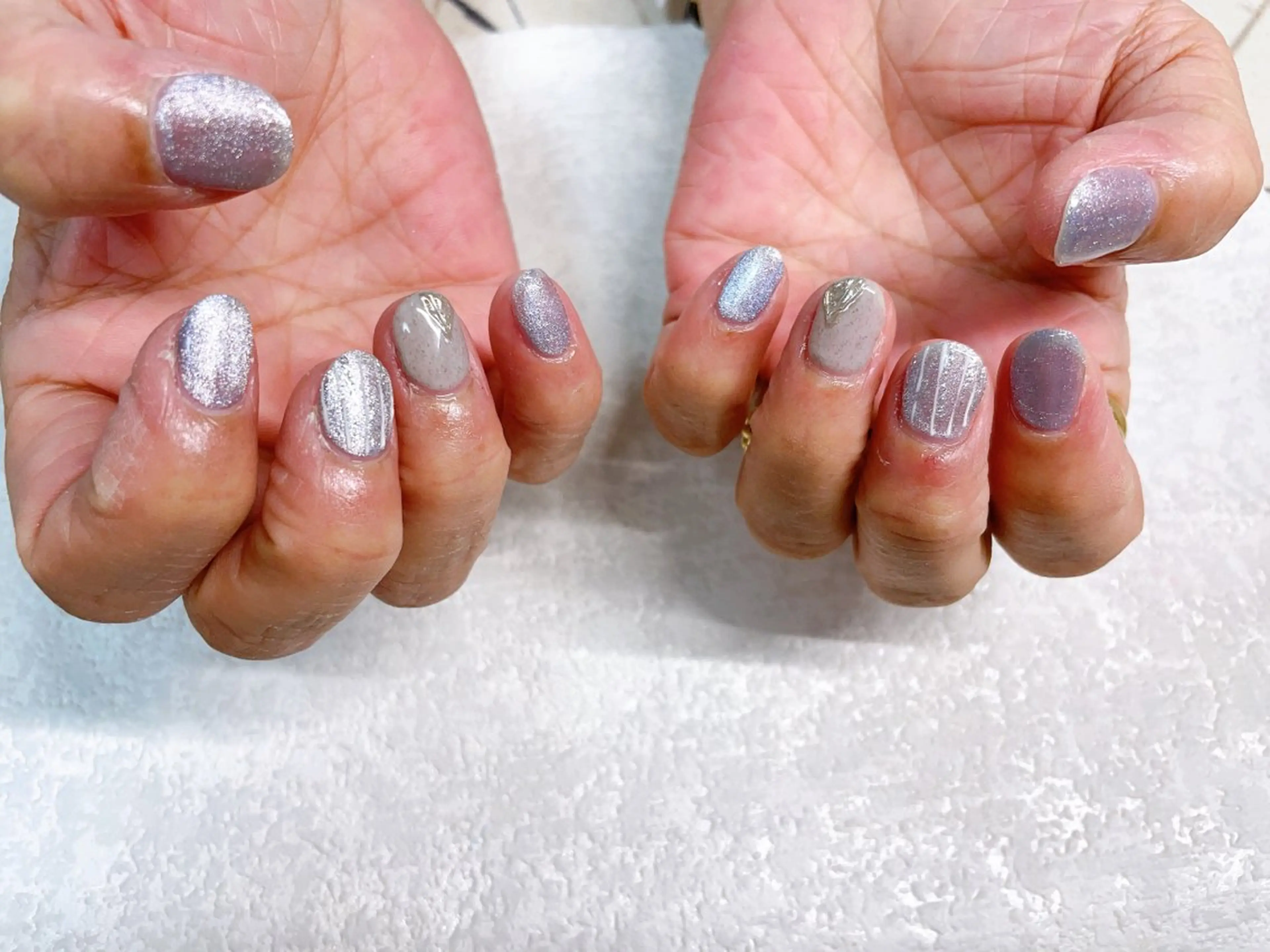 ネイル オーロラネイル フラワーネイル フットネイル フレンチネイル ジェルネイル Mogu nail 二子玉川のネイルデザイン