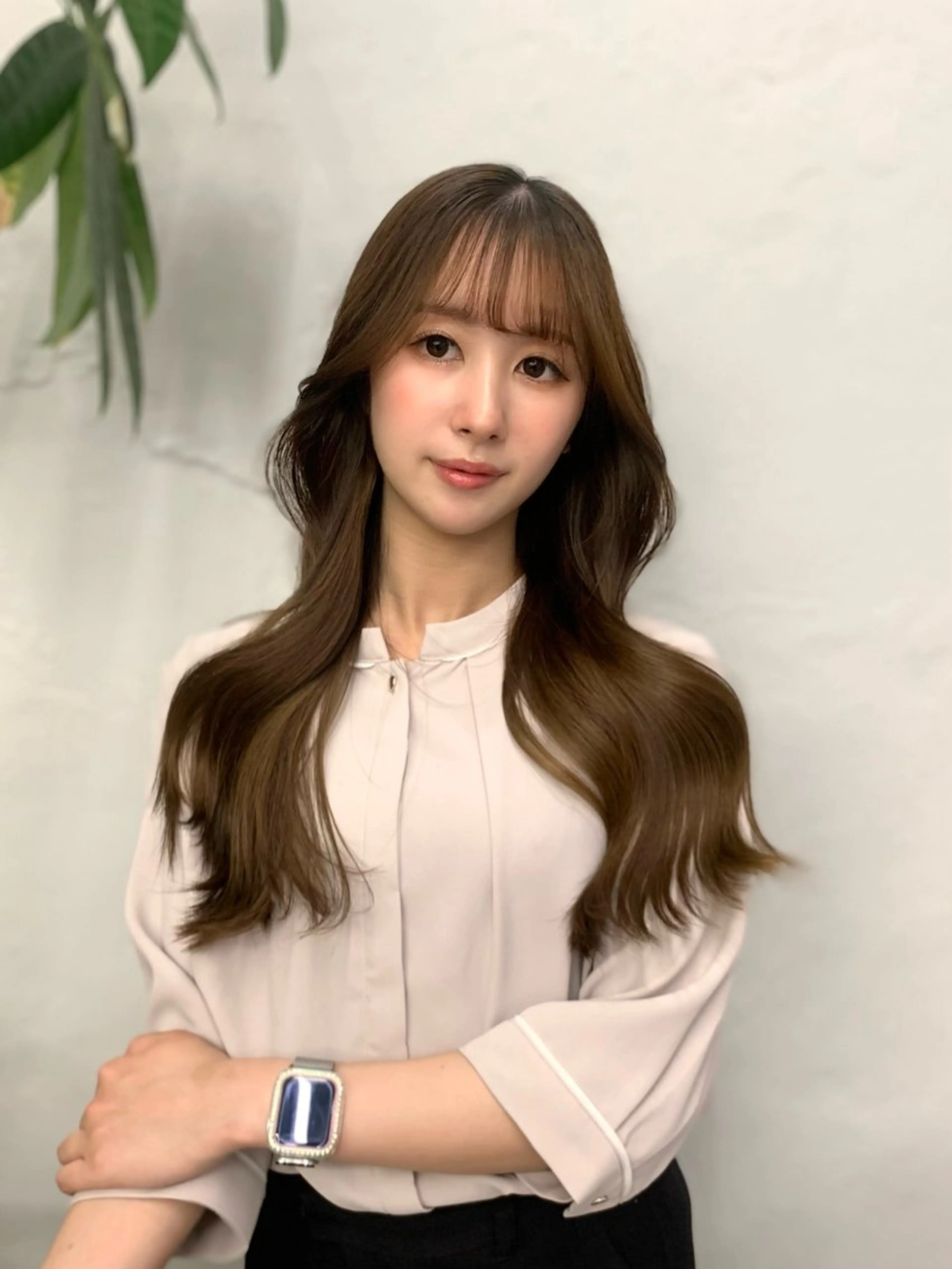 ロング 🎀韓国風顔周り× 透明感/梅田/アリサのヘアスタイル