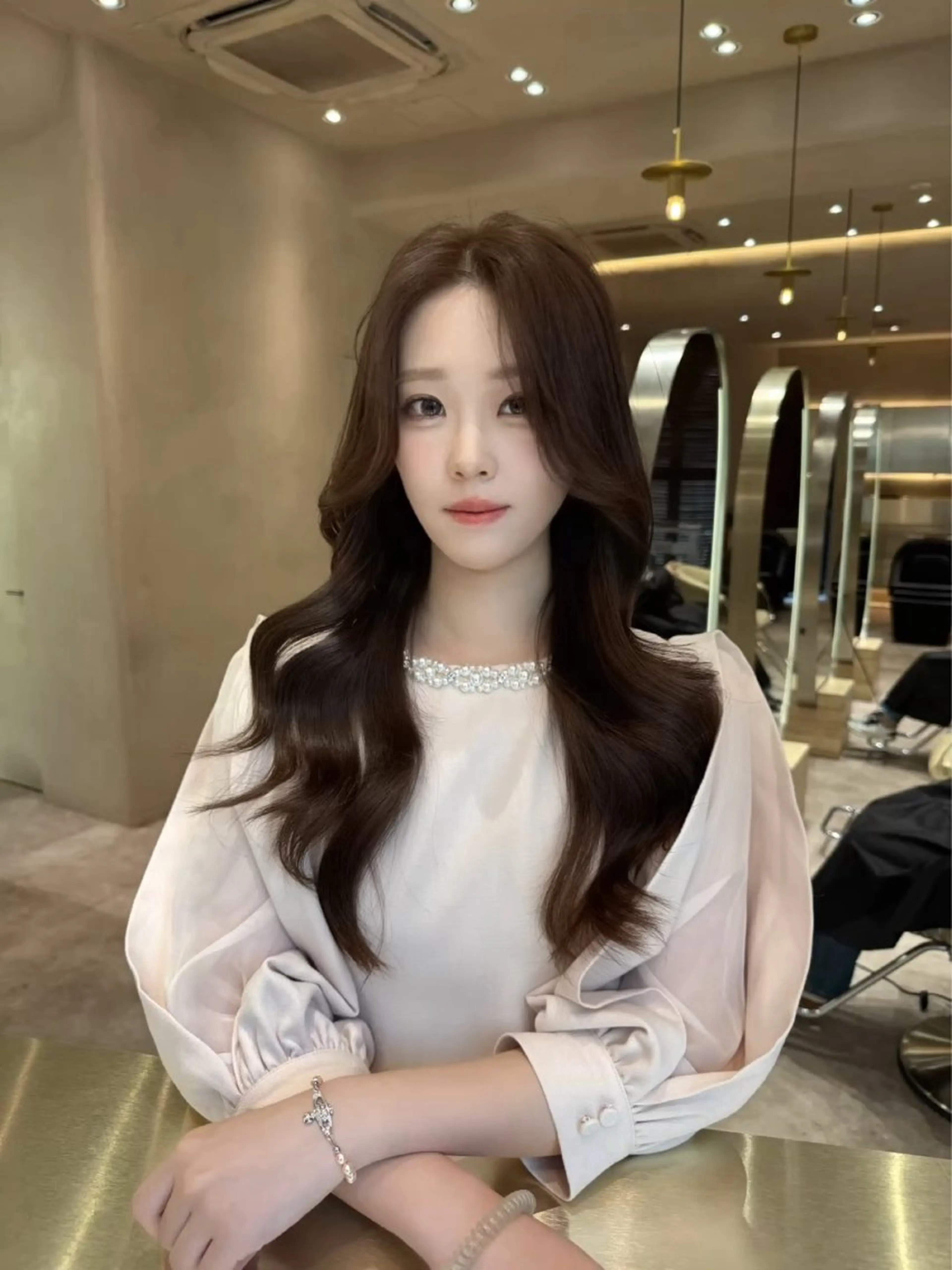 セミロング カット ヘアカラー トリートメント 韓国ヘア/ベージュ カラー/髪質改善/涼のヘアスタイル