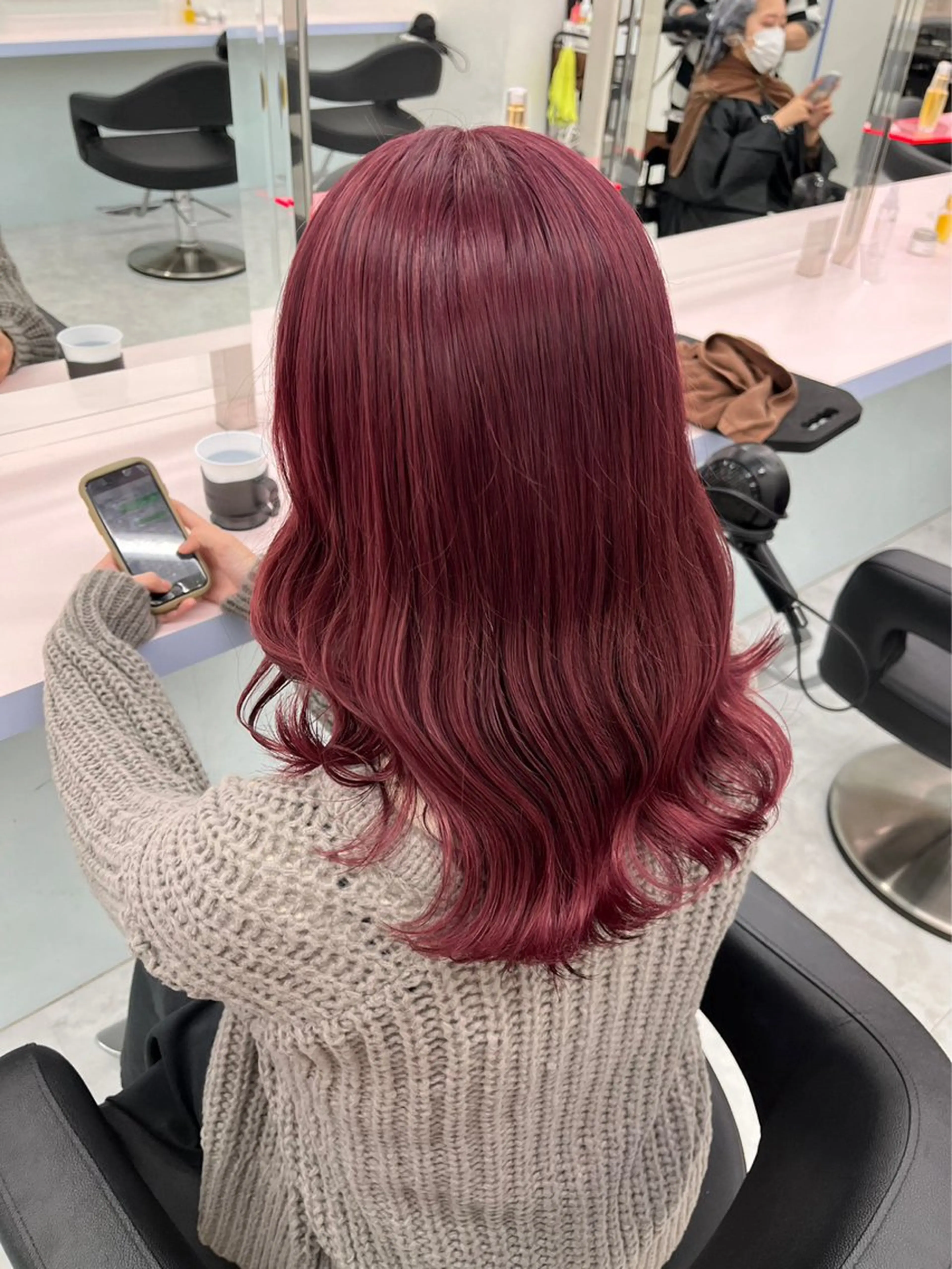 セミロング カラー パーマ ヘアアレンジ メンズ 🤍透明感カラー🤍 ブリーチ🤍AINEのヘアスタイル