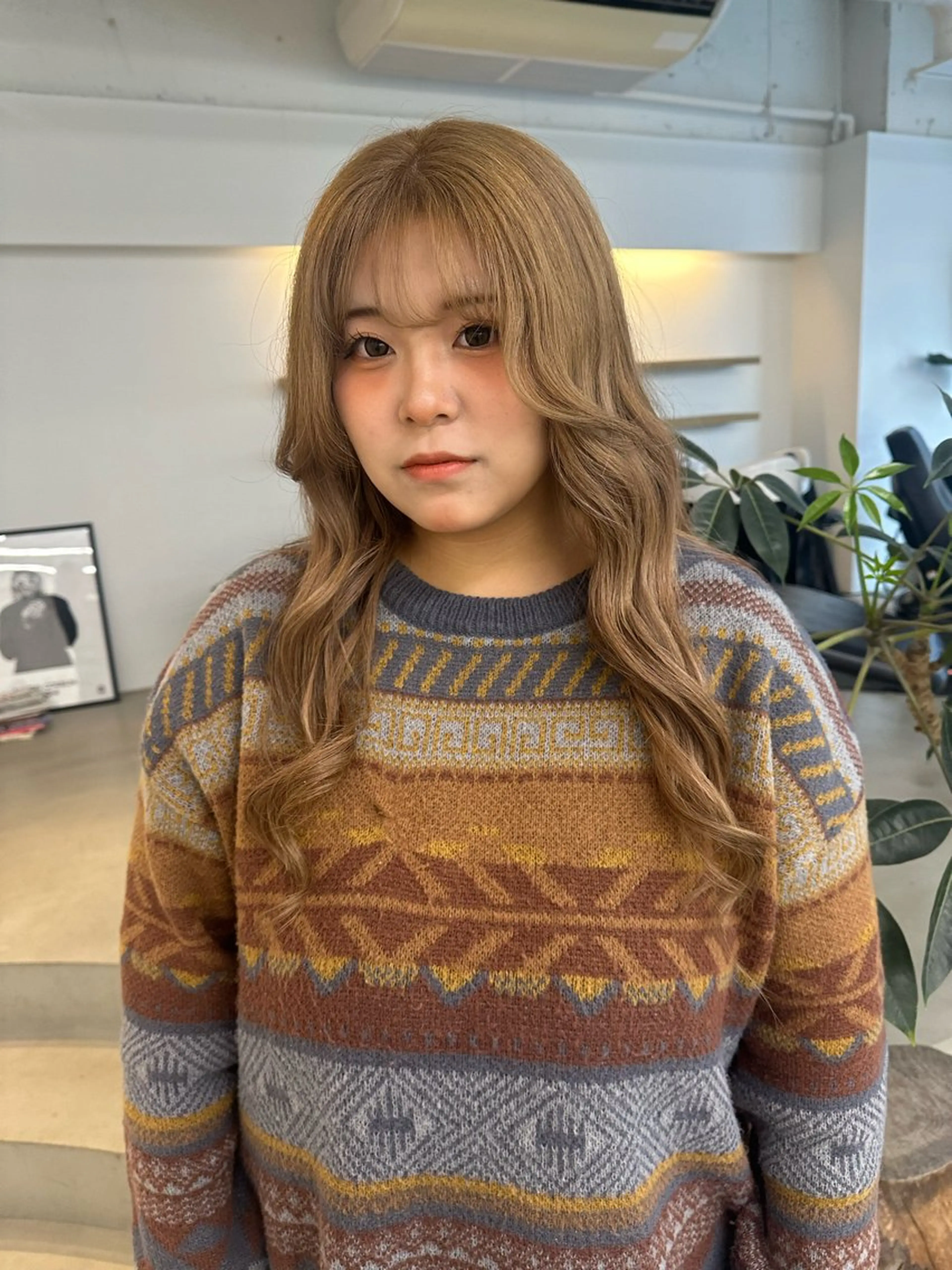 カット＋ブリーチ込みWカラー＋3step treatmentの写真