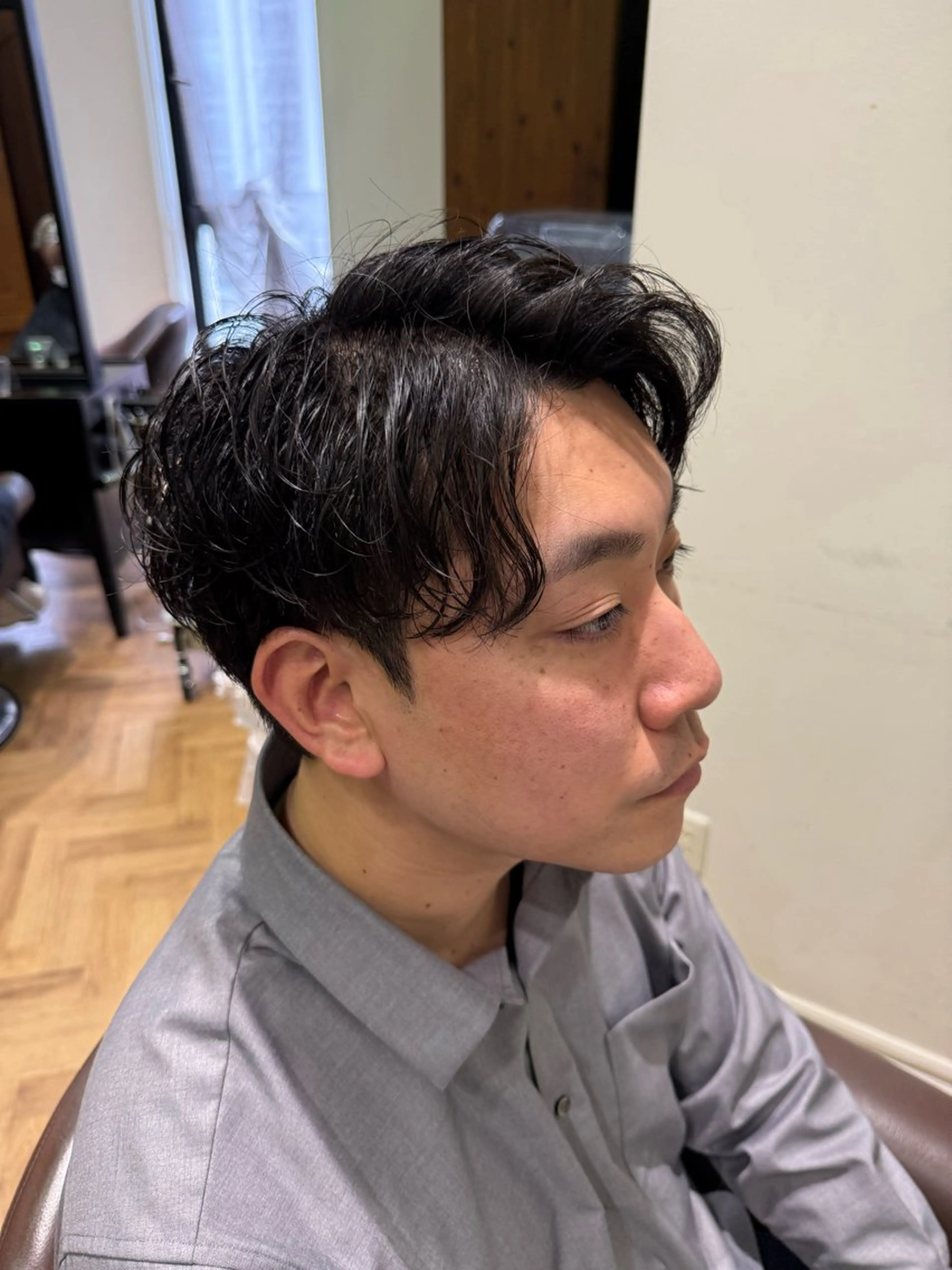 ショート パーマ メンズ メンズパーマ 溝口 槙里也のヘアスタイル