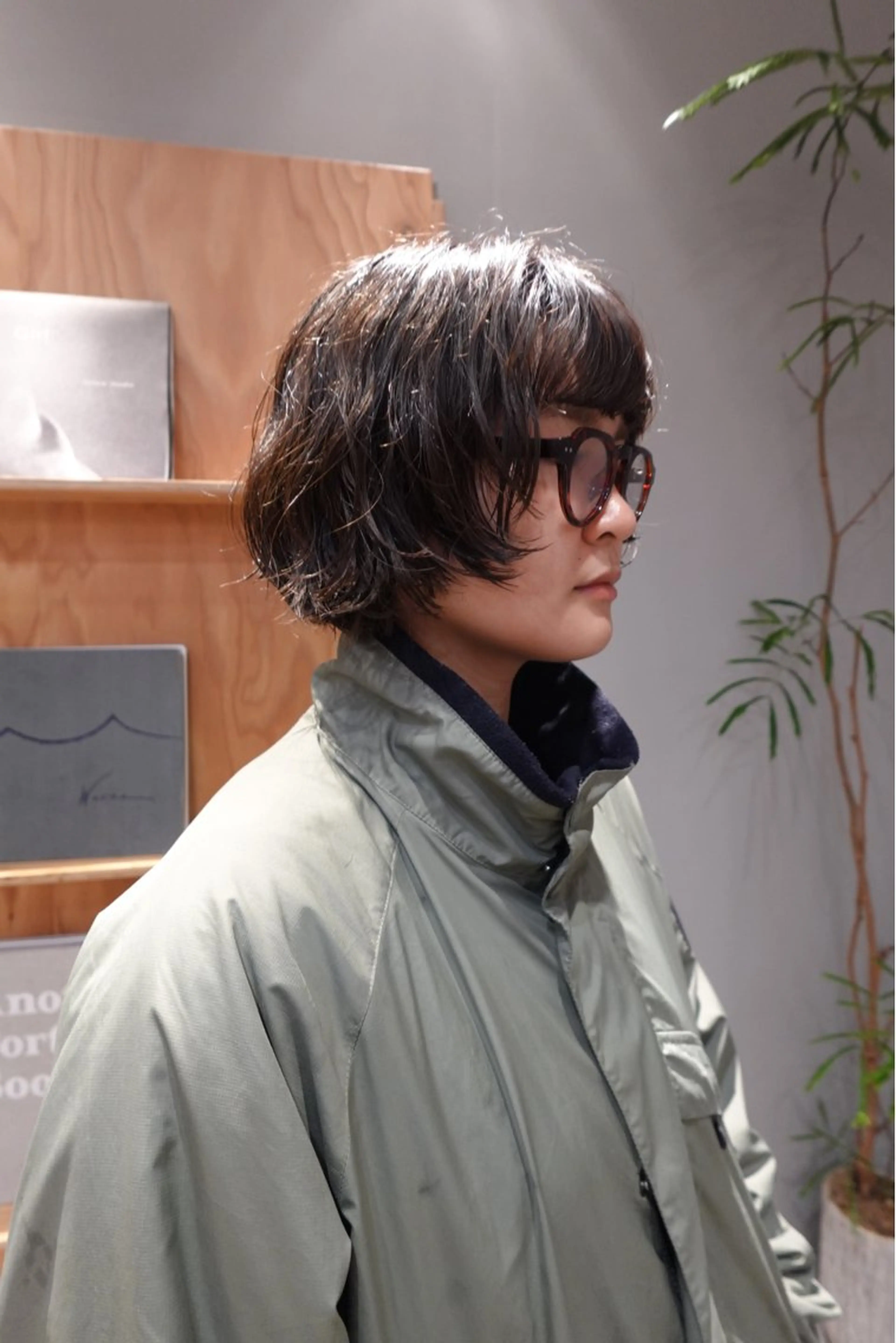 ショート 🍁ロングパーマ.ニ ュアンス🍁陸来のヘアスタイル