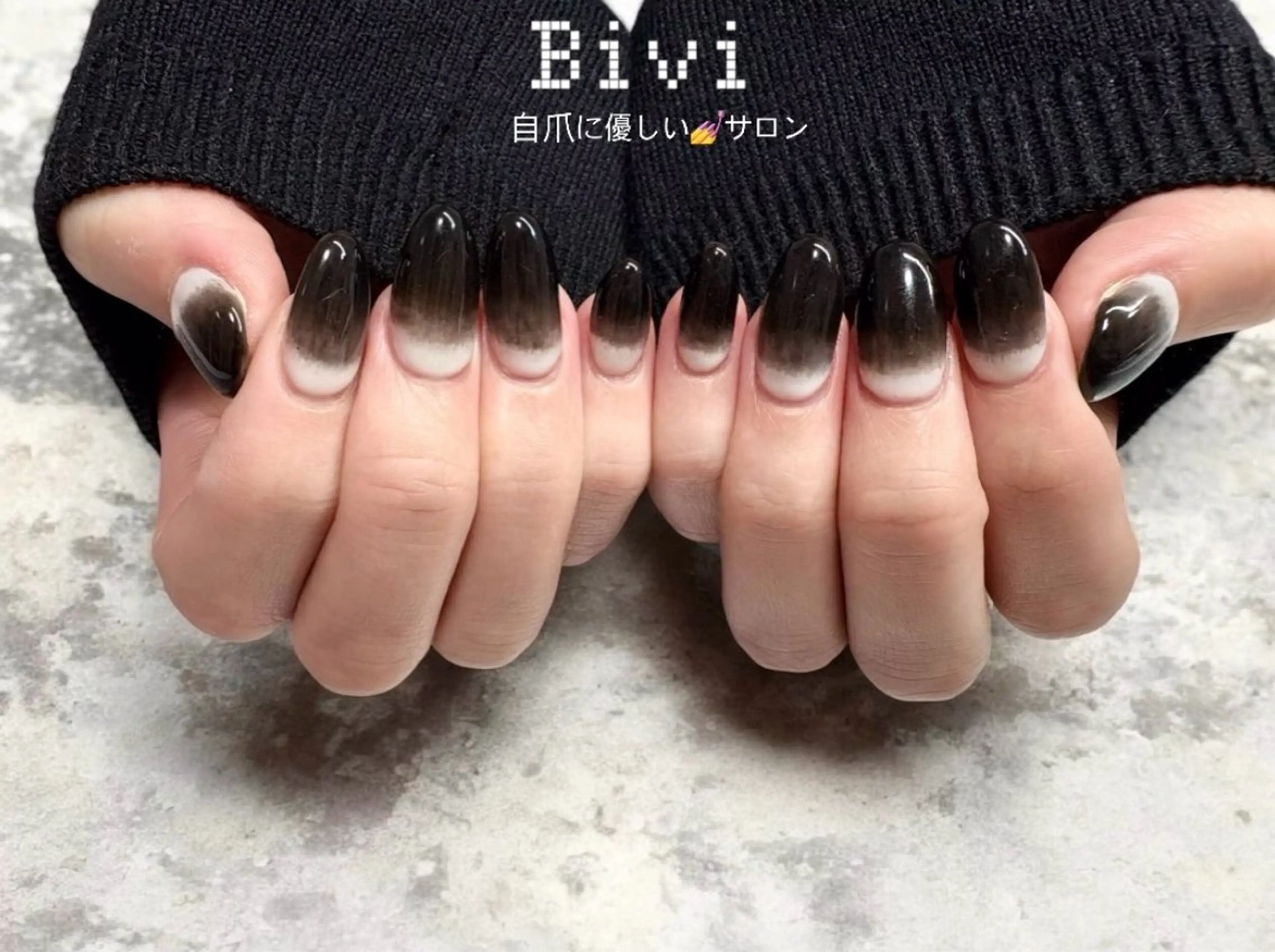 ネイル グラデーション ラメ(グリッター) 持ち込み シンプルネイル ハンドネイル ハンドケア ♡Bivi♡自爪に 優しいネイルサロンのネイルデザイン