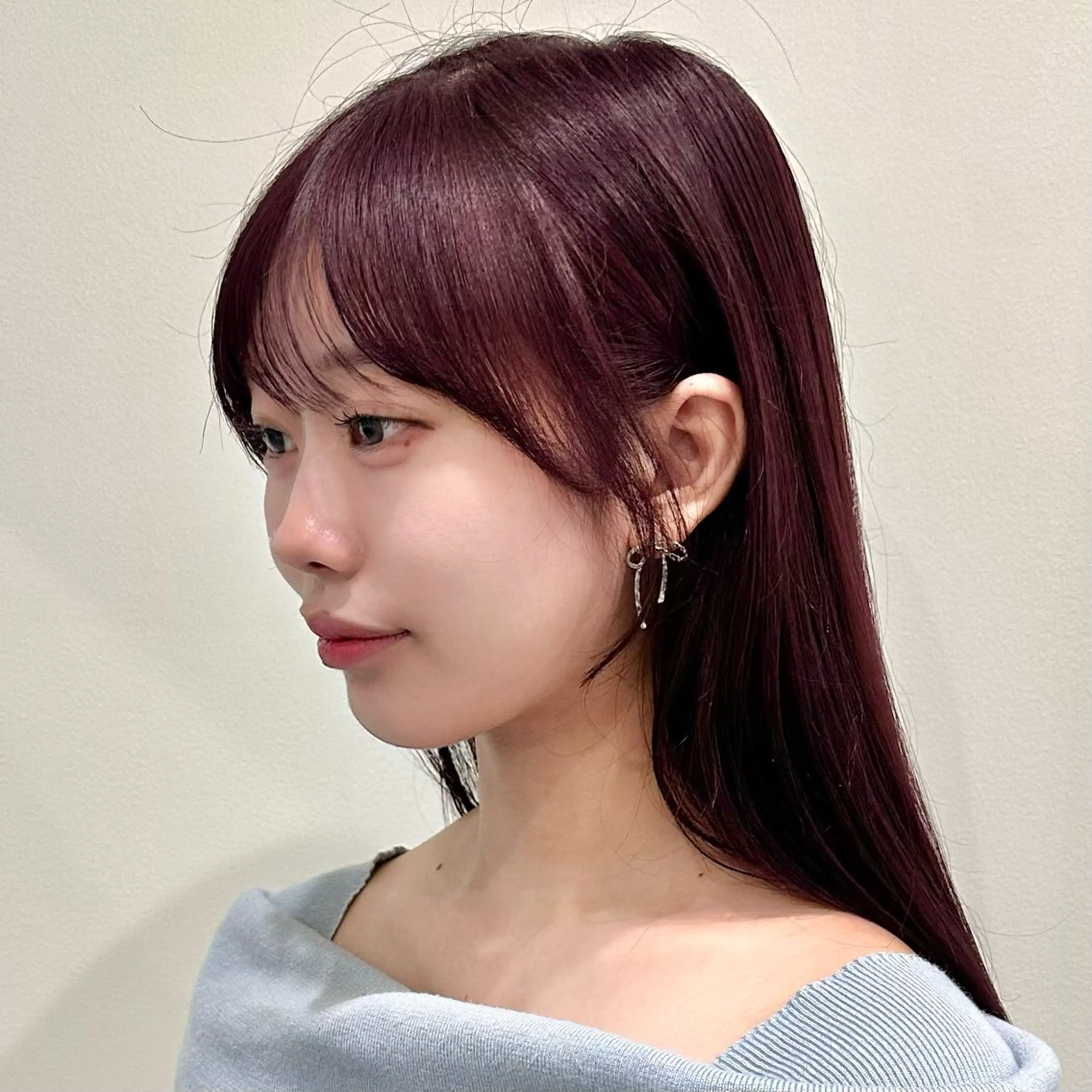 ロング カット ヘアカラー トリートメント 🌹ハッシュカット、 レイヤー韓国ヘア🌹のヘアスタイル