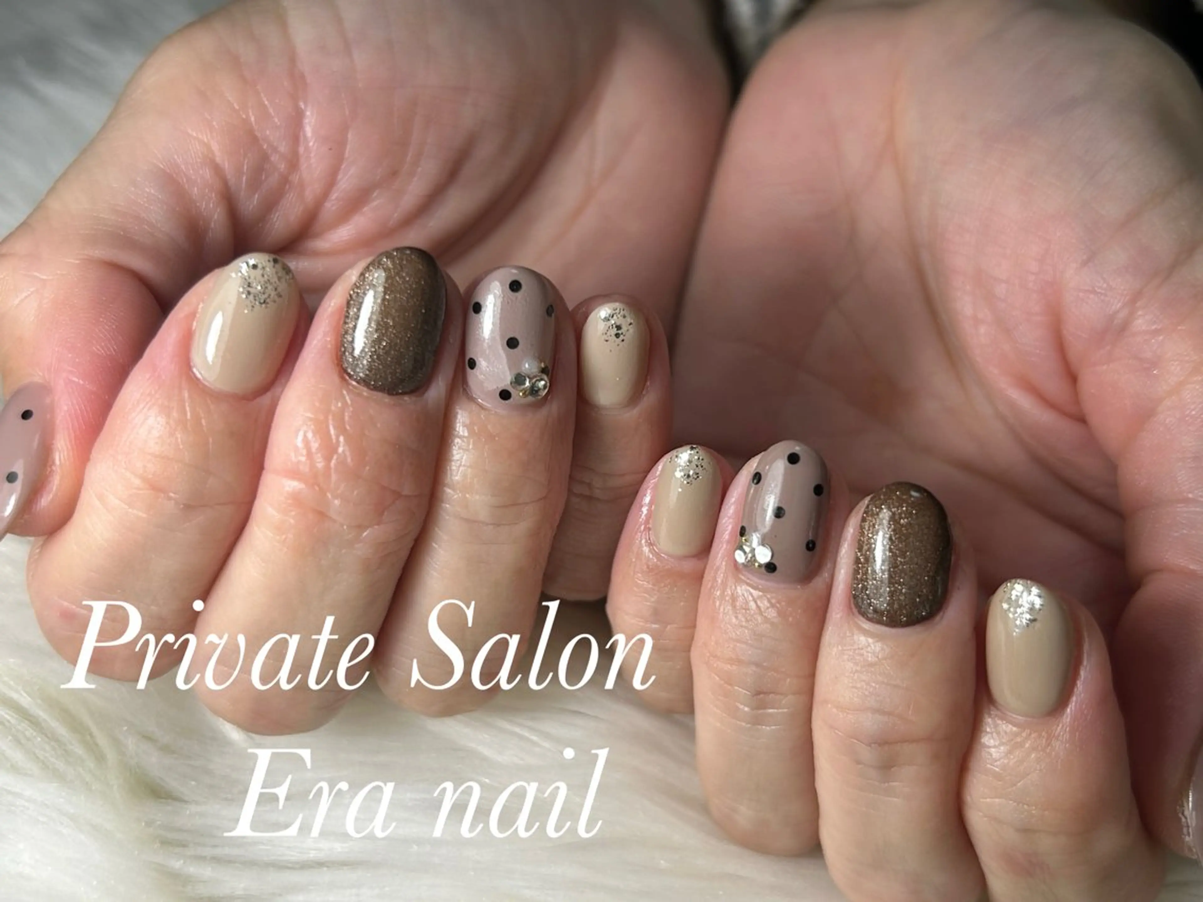 ネイル ブラウン ハンドネイル Era nailのネイルデザイン
