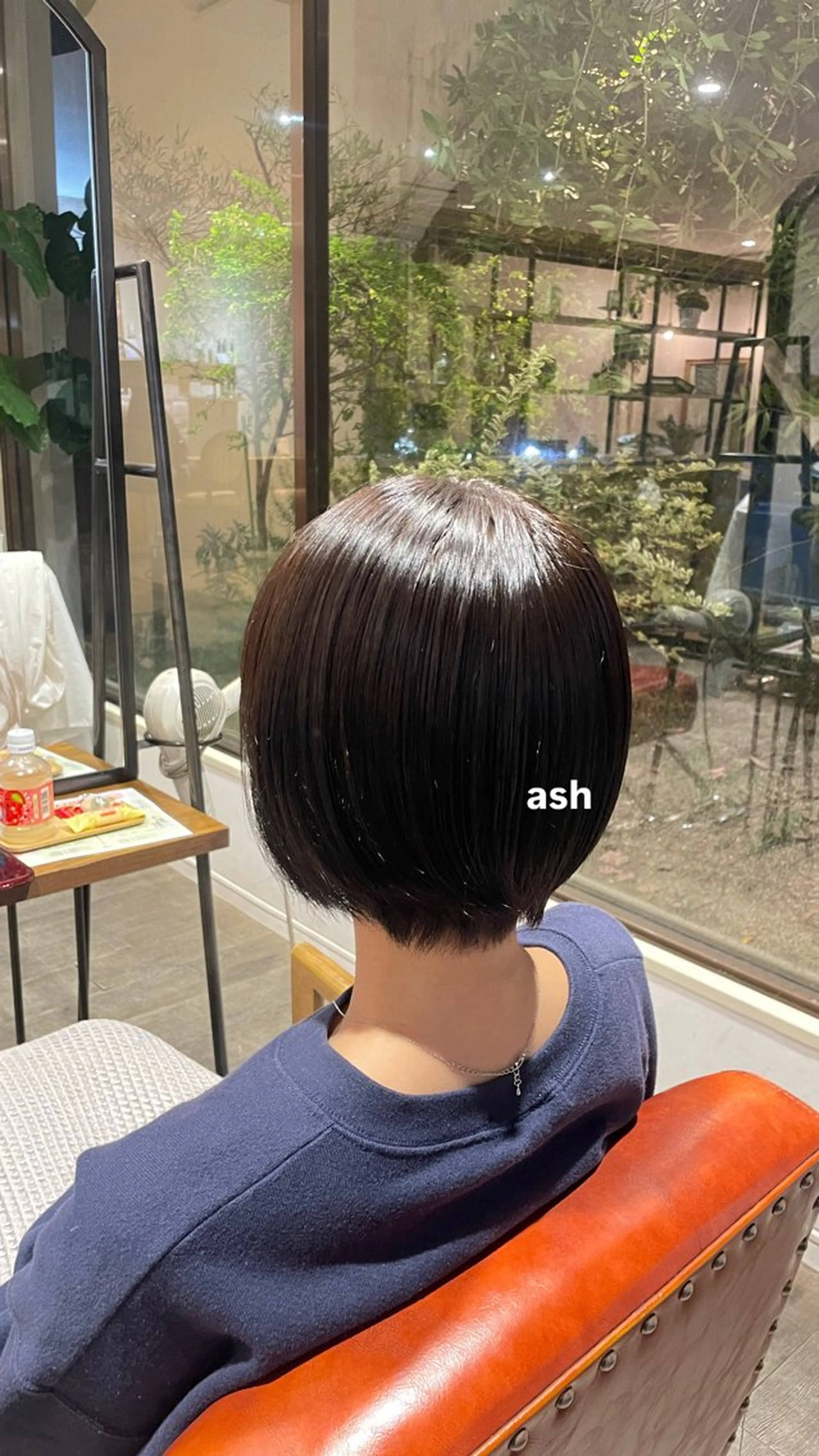 ショート アッシュ 南場 智美のヘアスタイル