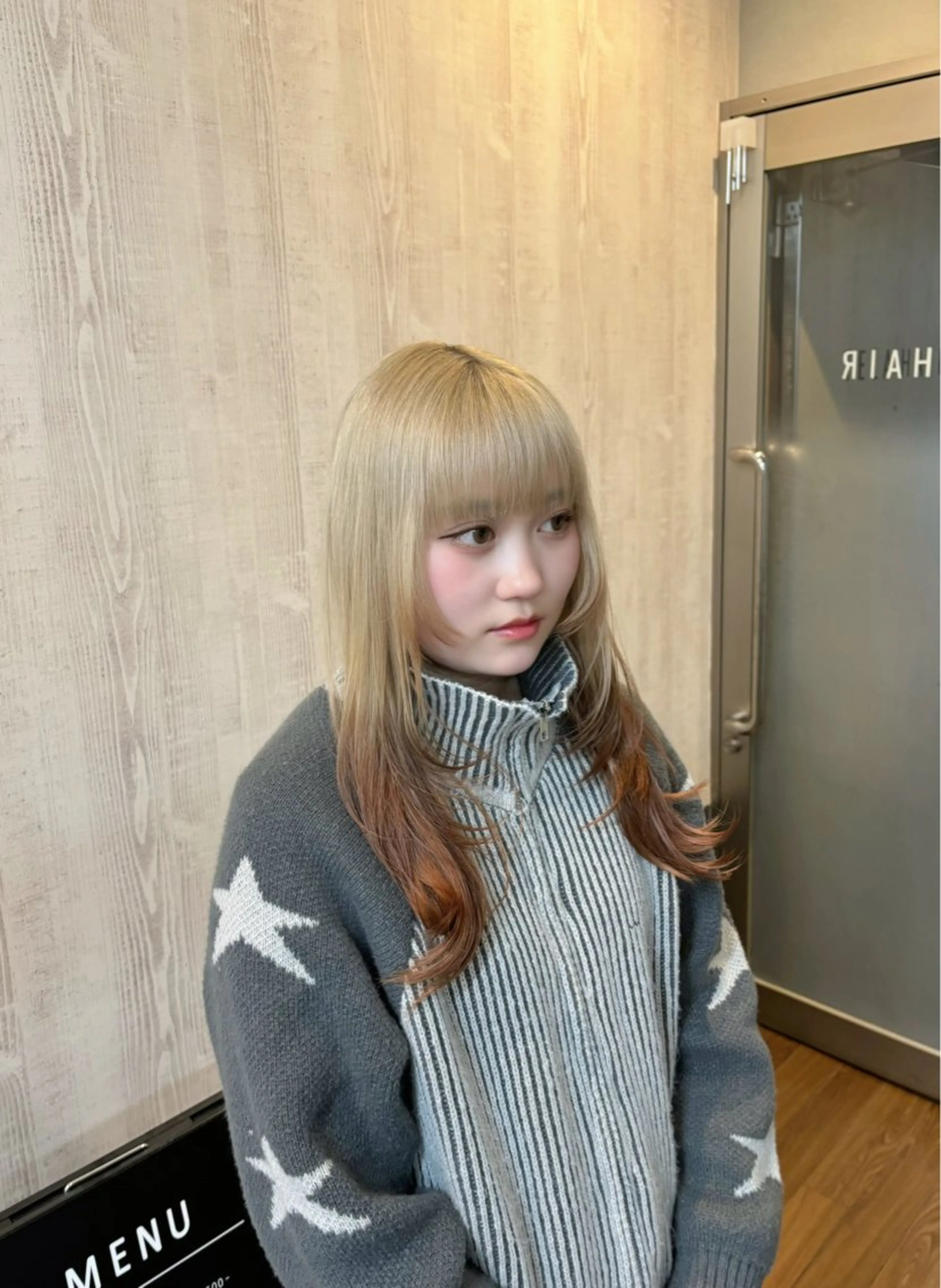 ロング 顔周りカット ウルフカット 🩵 honoka🩵のヘアスタイル