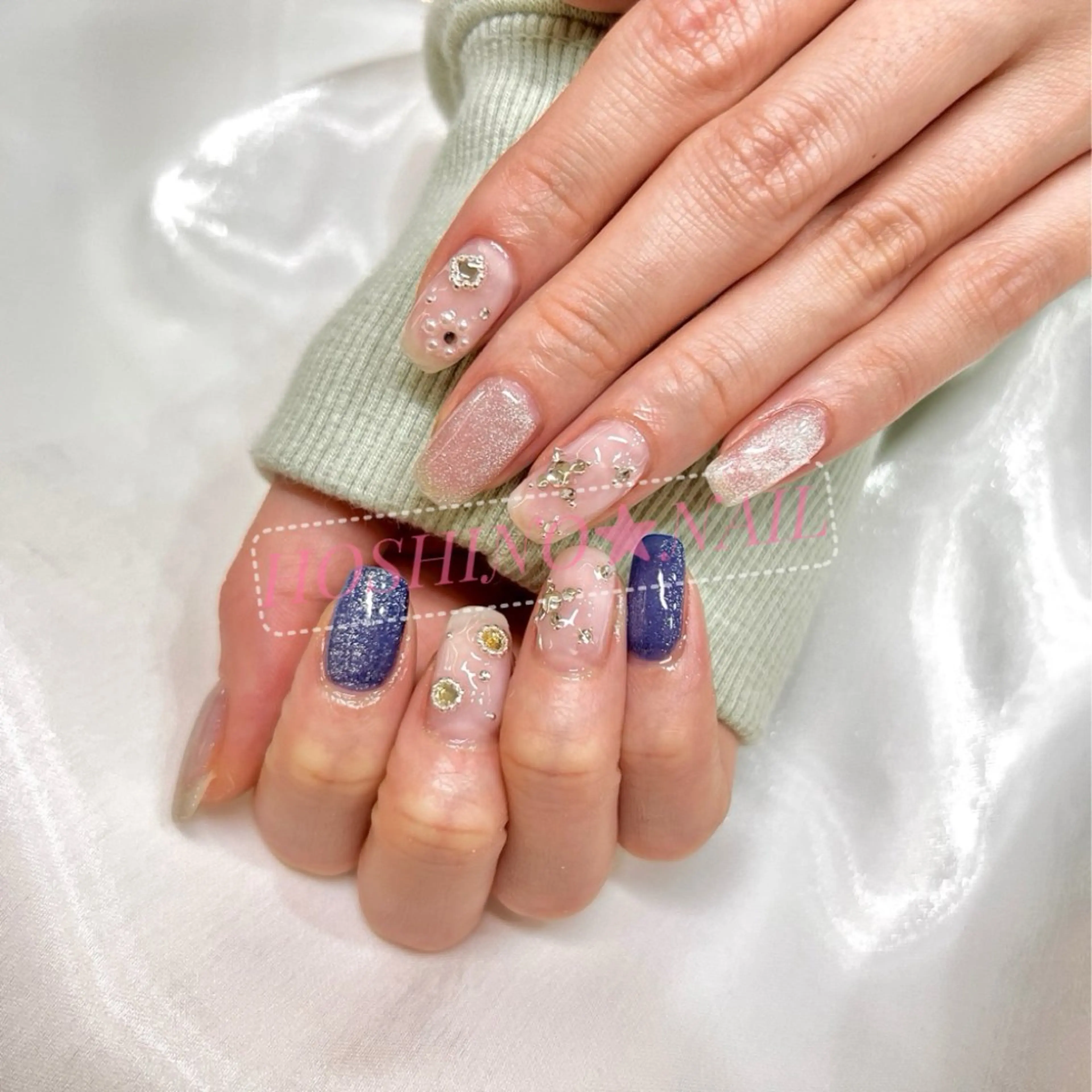 ネイル アートネイル マグネットネイル ストーンネイル ★HOSHINO NAIL★新宿店のネイルデザイン