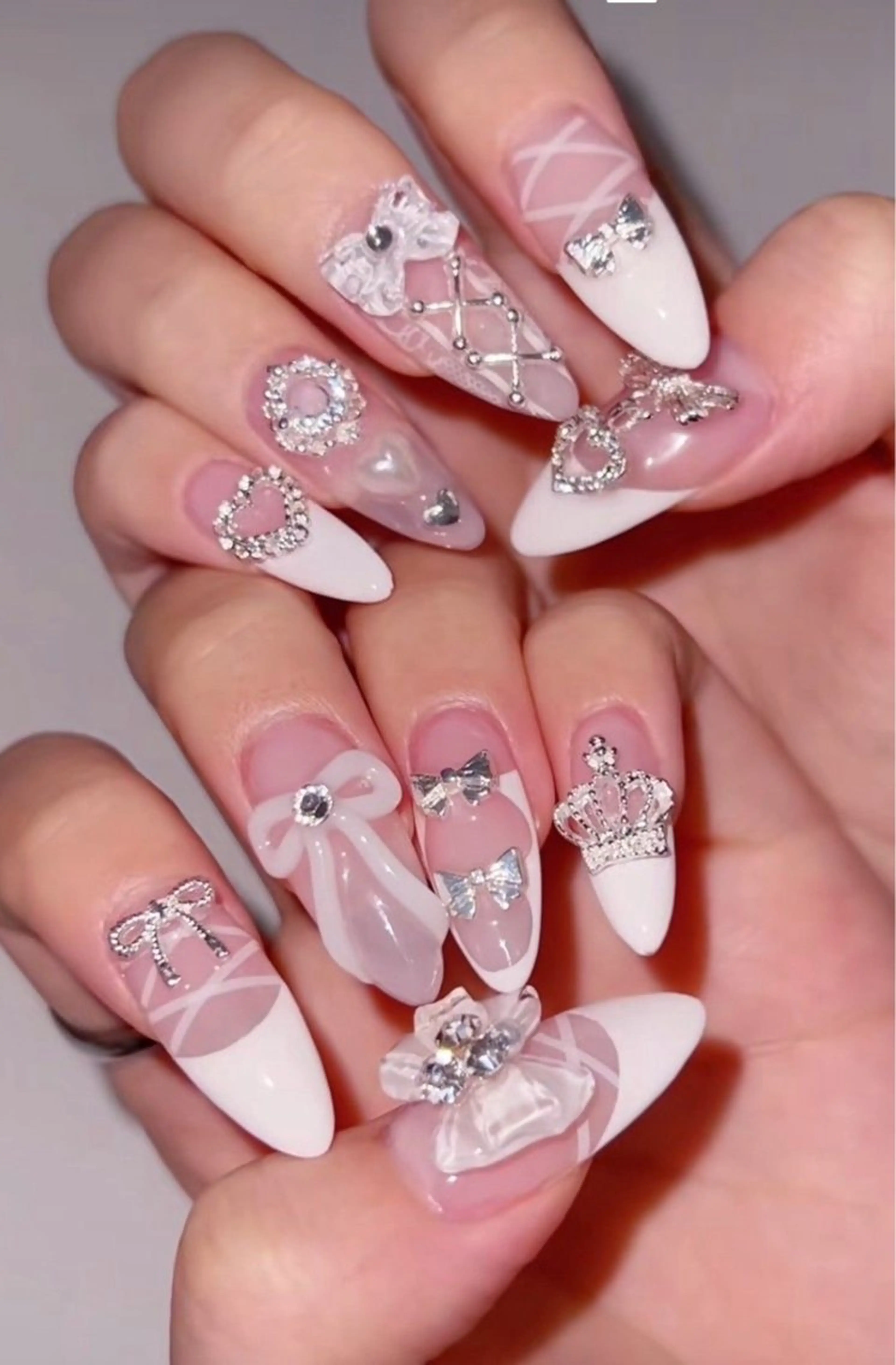 ネイル 長さ出し マグネットネイル ミラーネイル ピンク ネイルチップ Lee Nailsのネイルデザイン