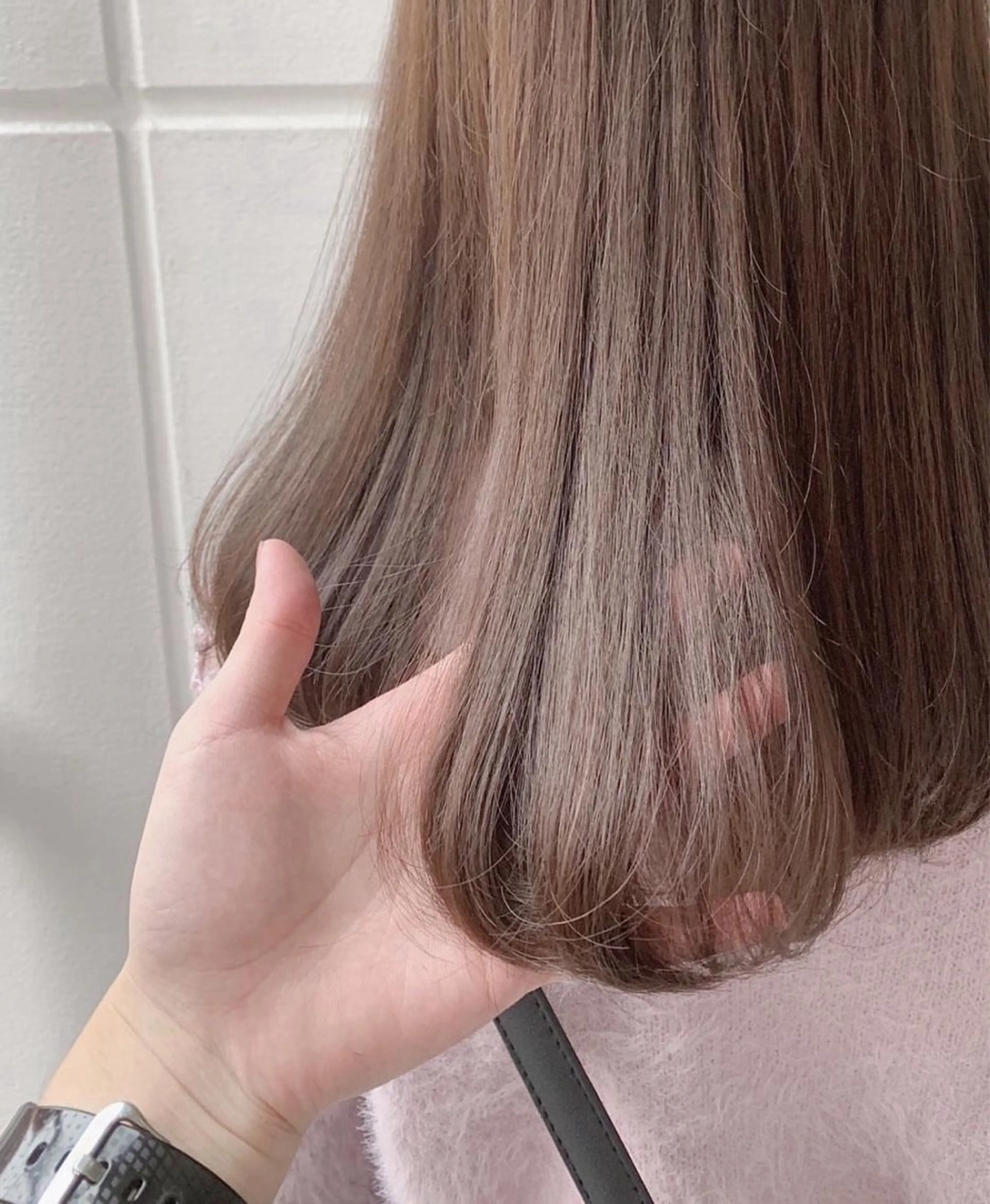 ミディアム カラー 透明感カラー・ 髪質改善🩵イケダのヘアスタイル