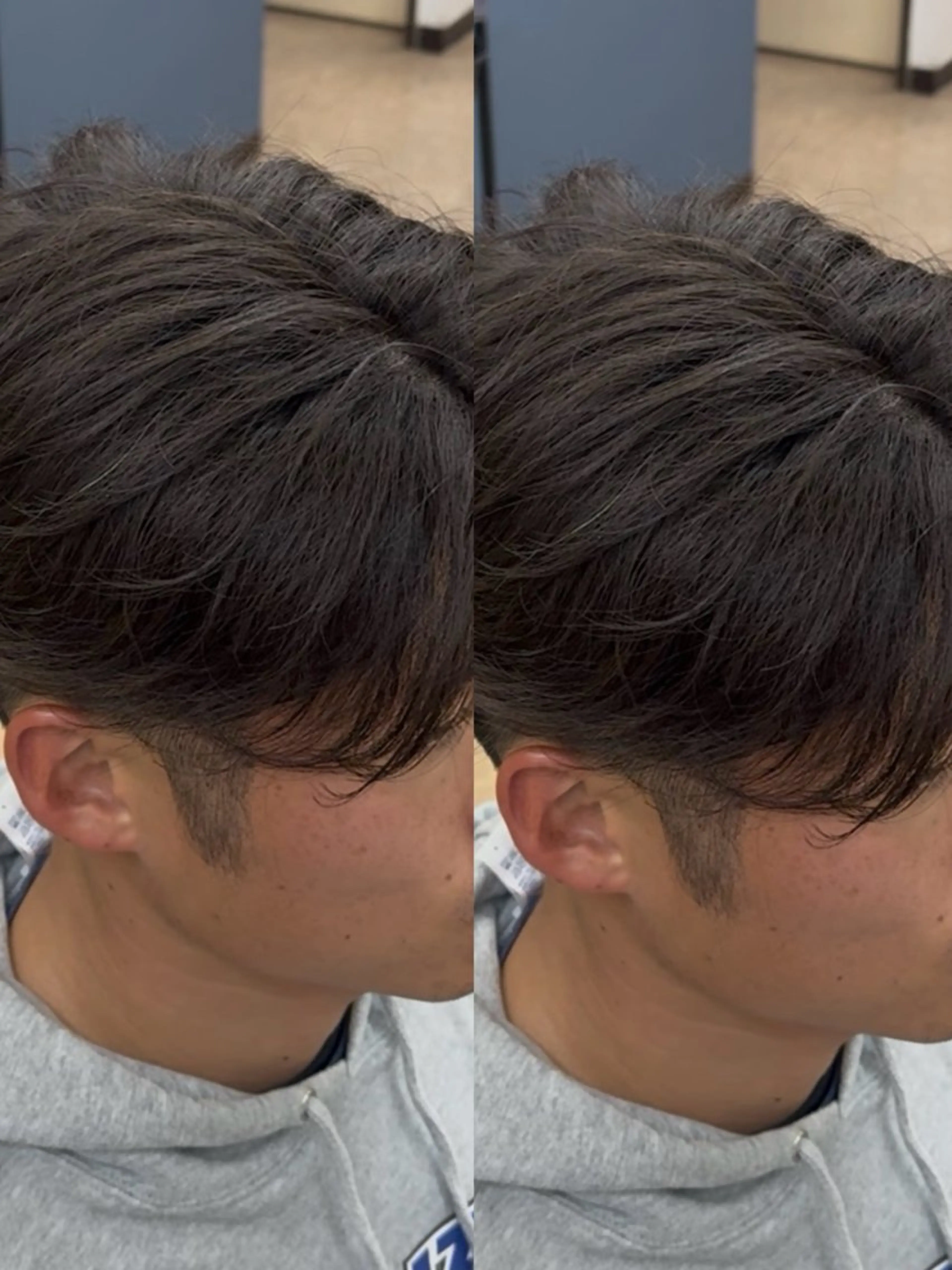 ミディアム メンズ ミディアムパーマ フェザーパーマ メンズパーマ カット パーマ 焼津メンズパーマ特化 大石雄生のヘアスタイル