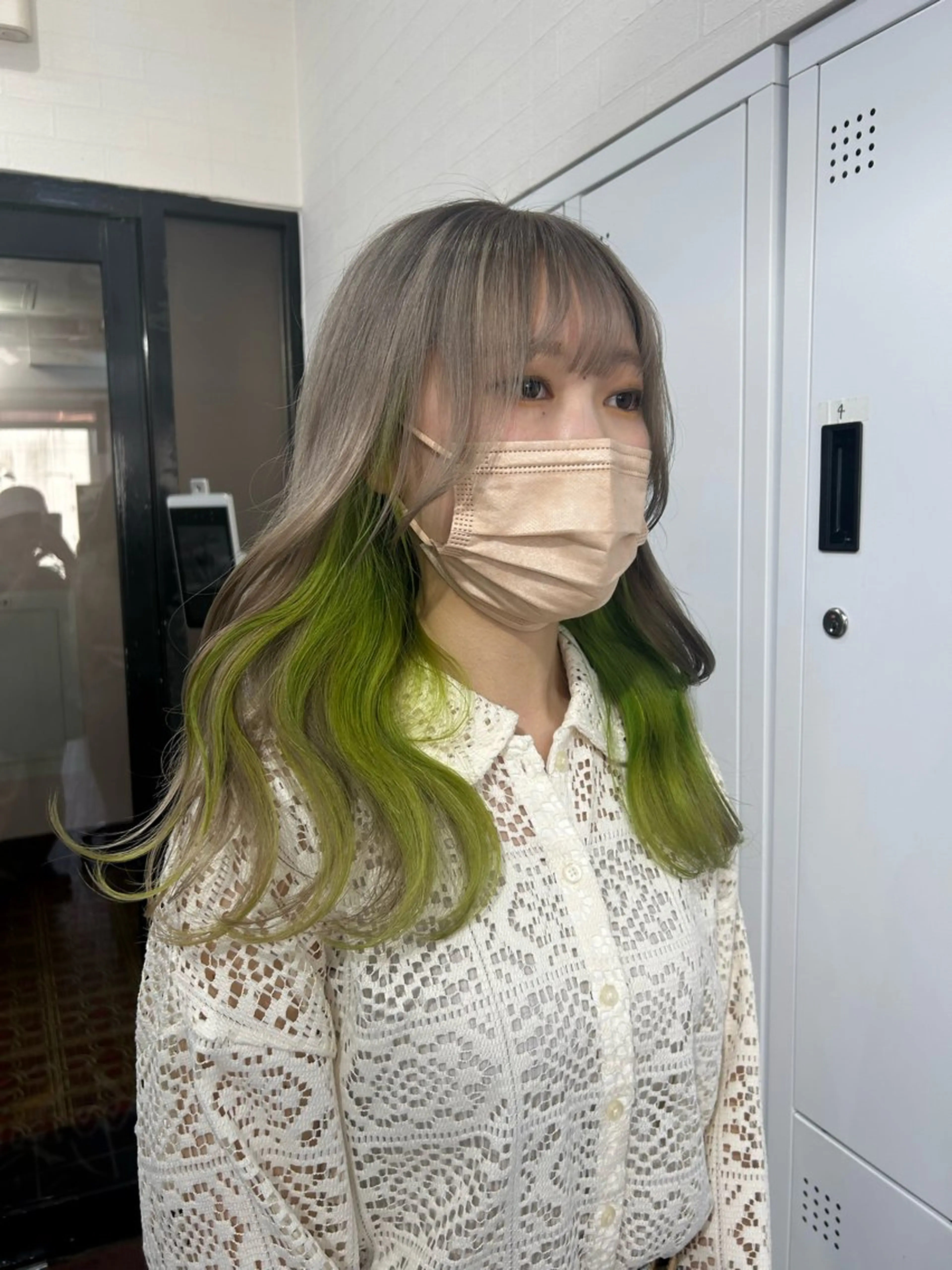 ミディアム カラー Yui. ハイトーン/パーマ/のヘアスタイル