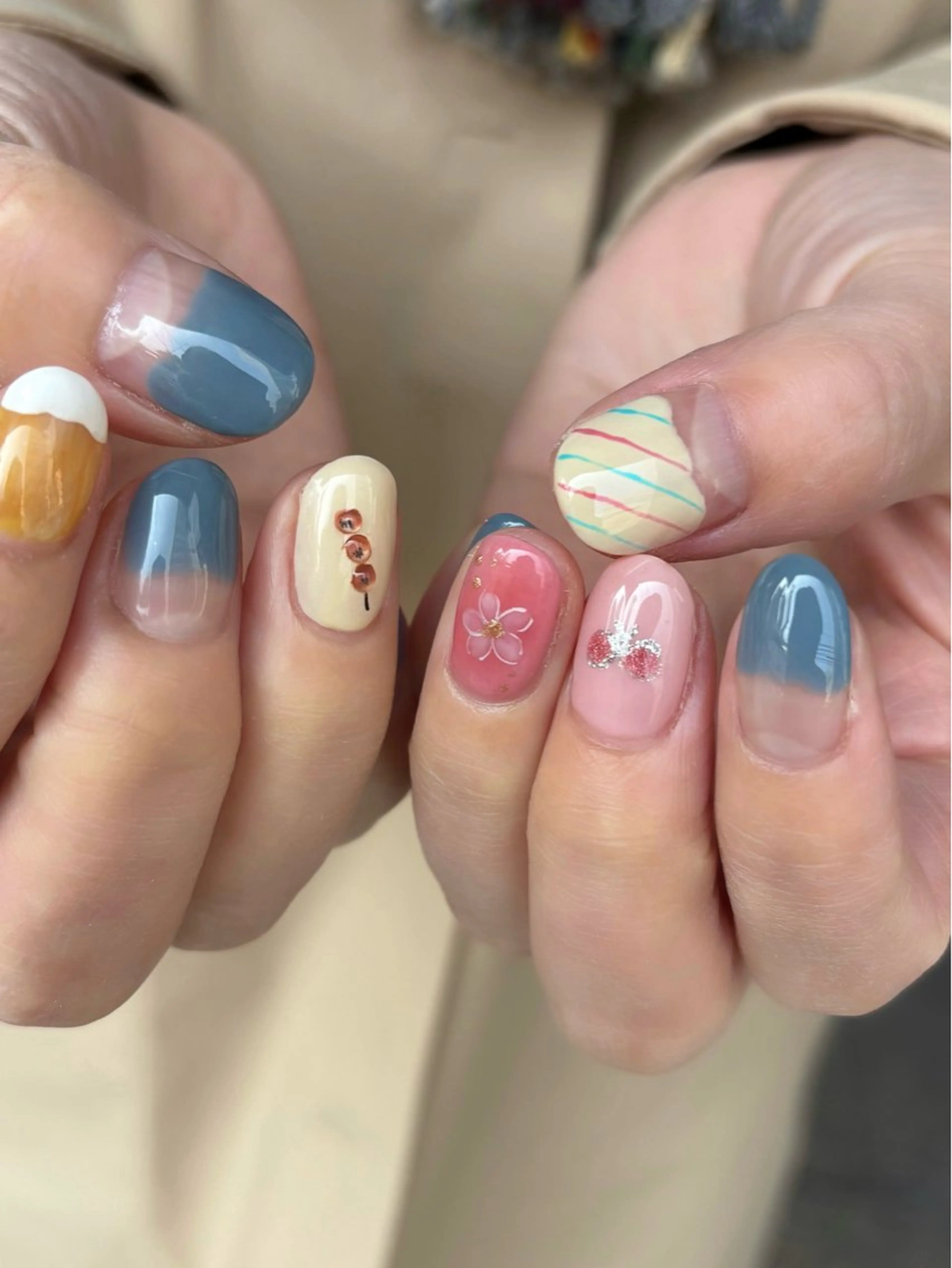 ネイル 桜ネイル ハンドネイル FIORITURA Maikoのネイルデザイン