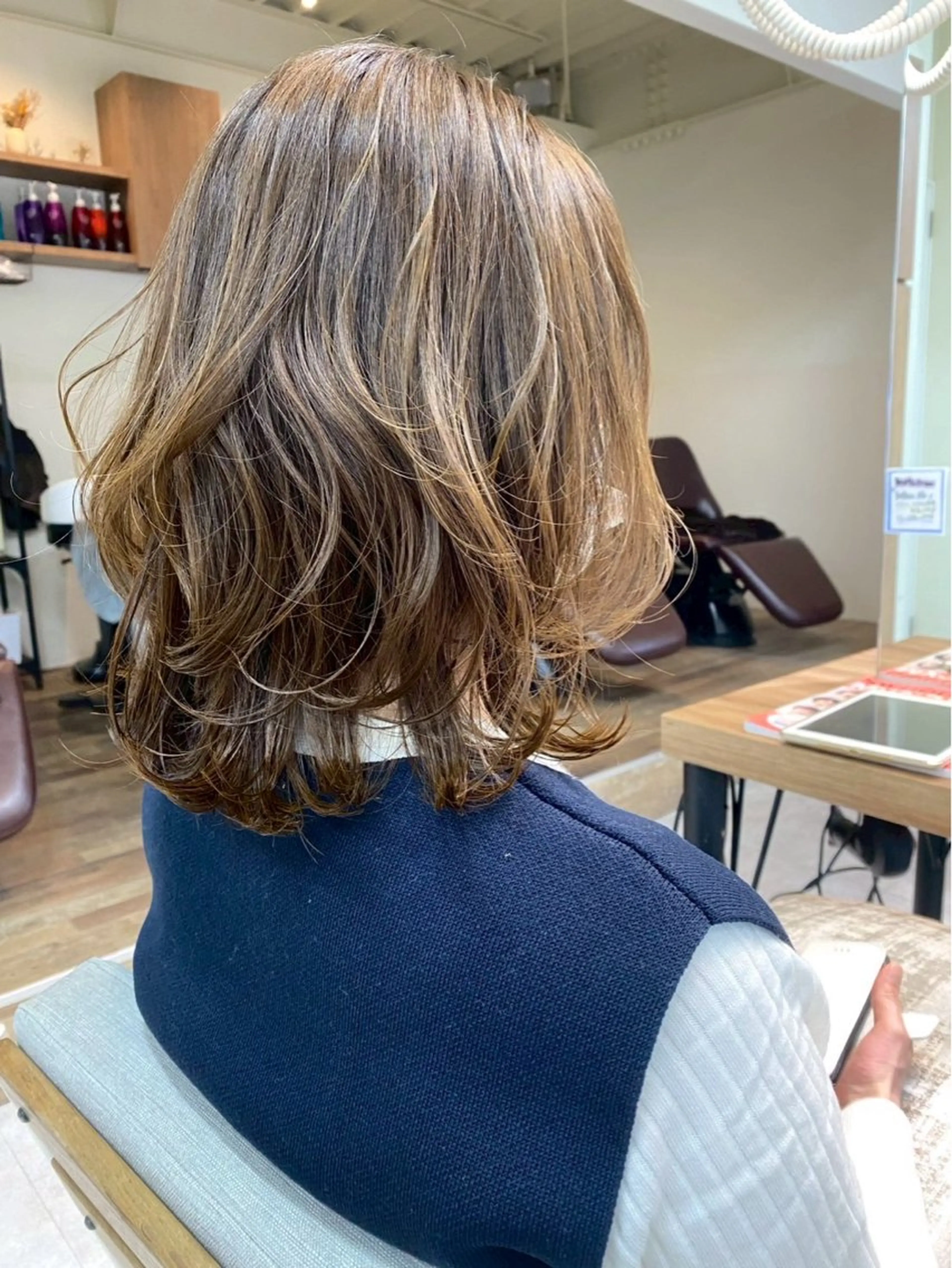 カラー 🫧毛先カット 🫧山中沙希のヘアスタイル